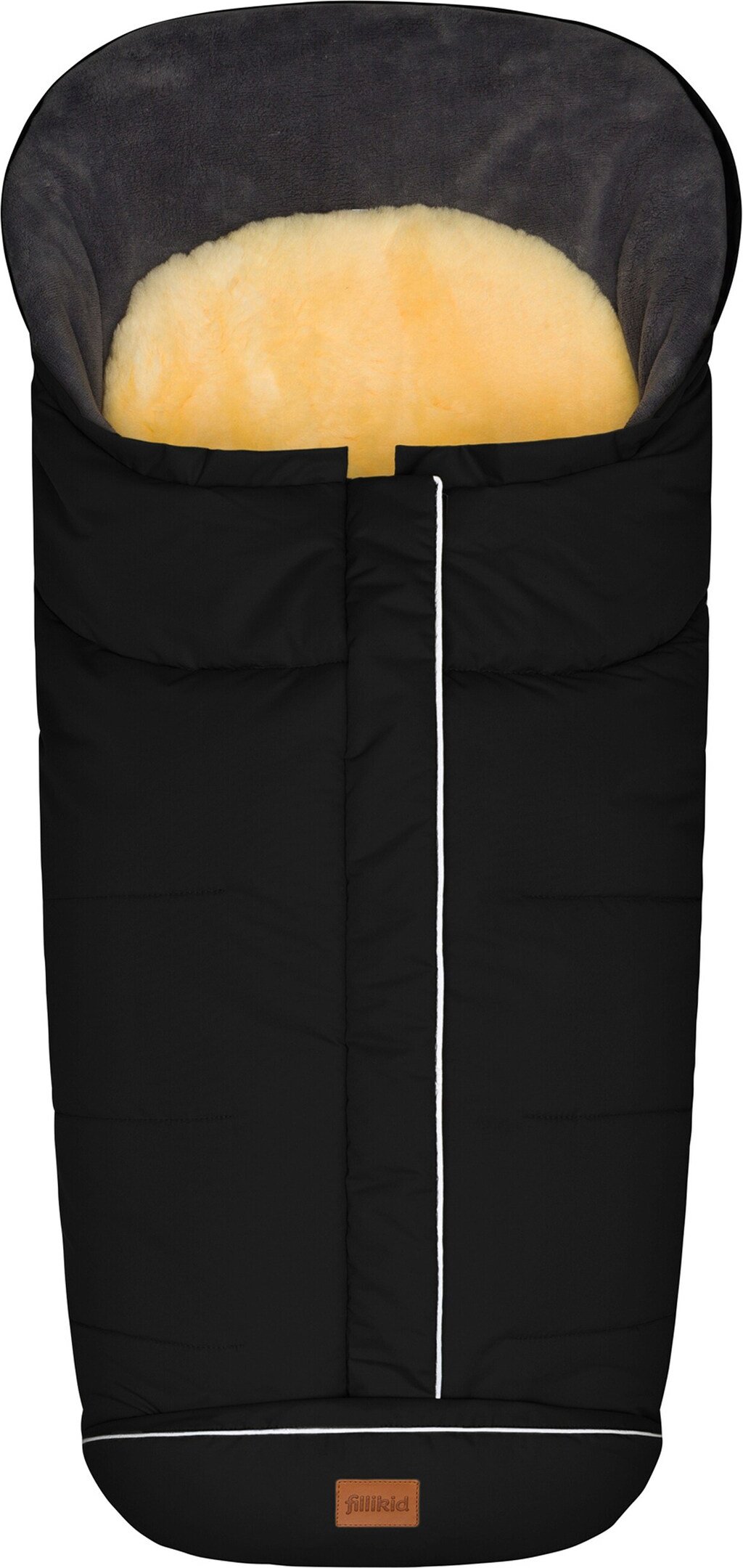 Fillikid Winterfußsack Lammfell Nanga schwarz