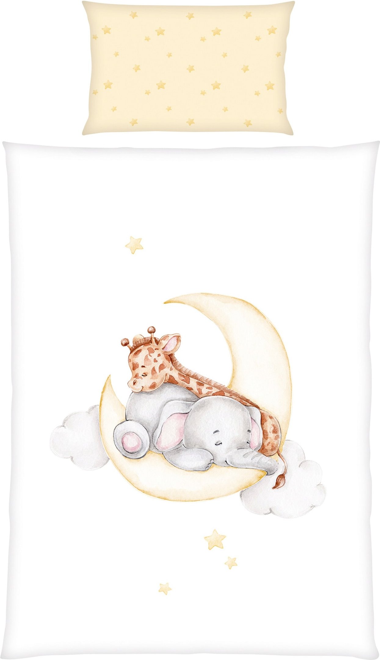 Baby Best Renforcé Wende-Bettwäsche Sleeping on the moon 40x60 / 100/135 cm