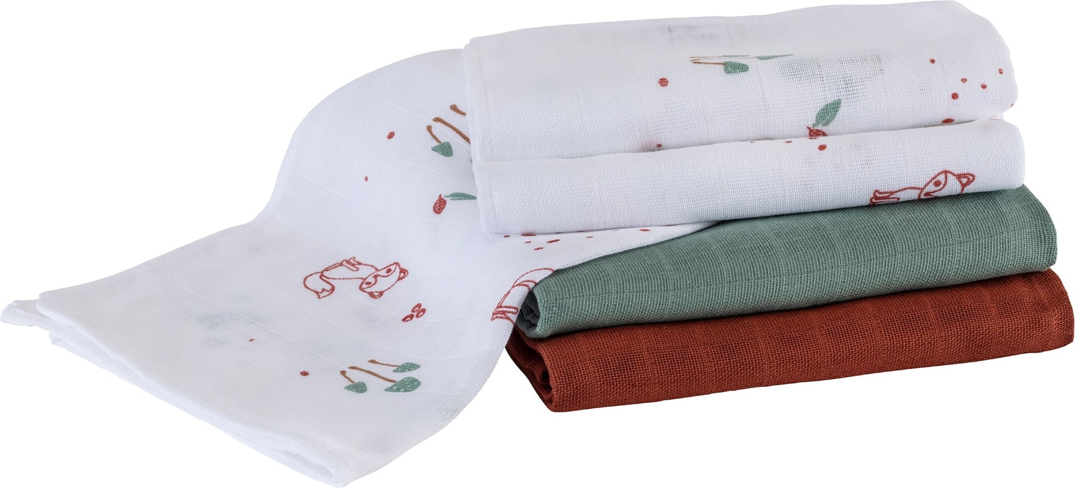 Bornino Lieblinge 3er-Pack Mullwindeln 80x80 cm