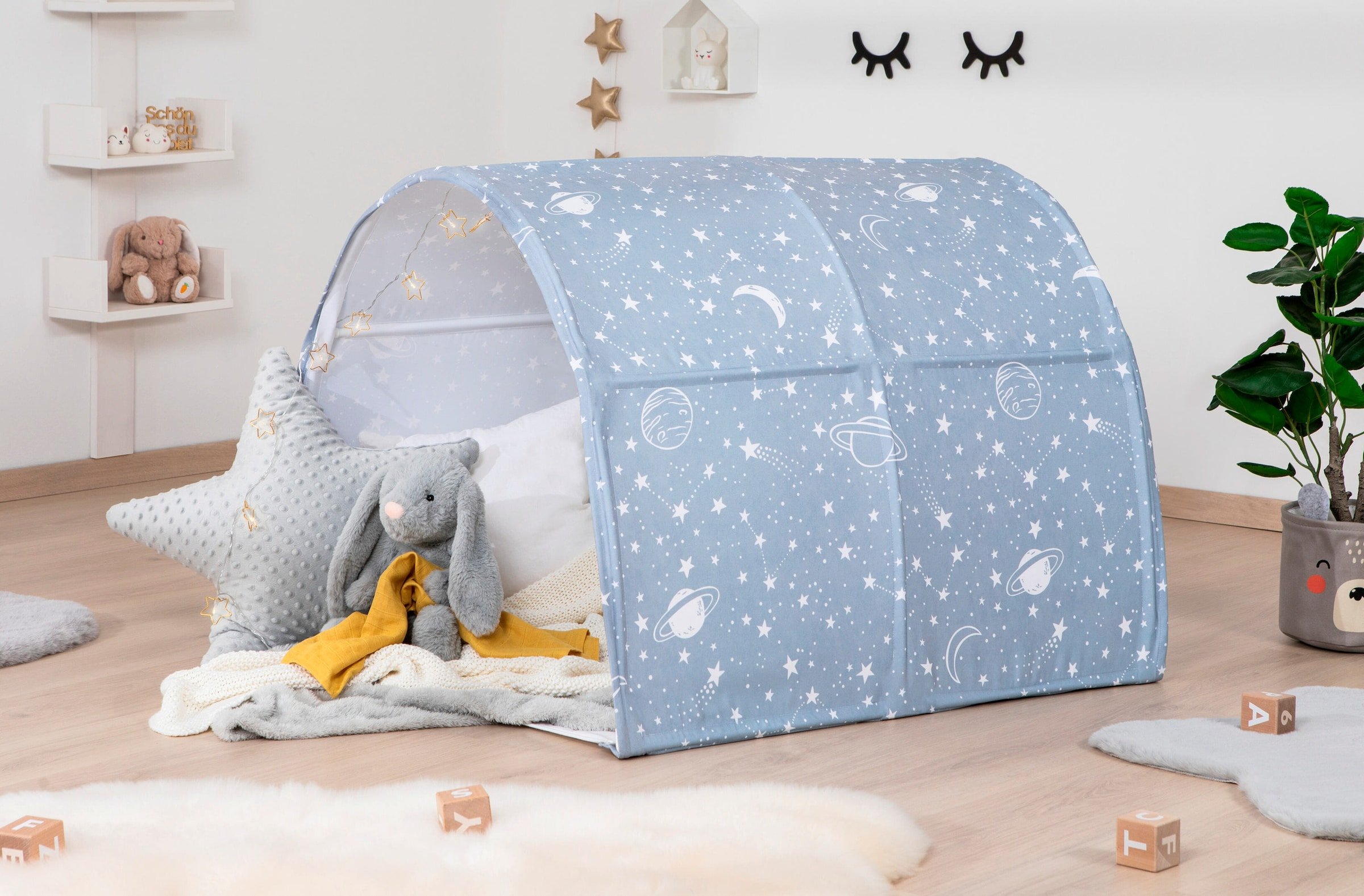 Ticaa Spiel- und Betttunnel, Kinderzelt, Kindertunnel für Jungs & Mädchen Spielzelt für Bodenbett, Hochbett, Etagenbett ...