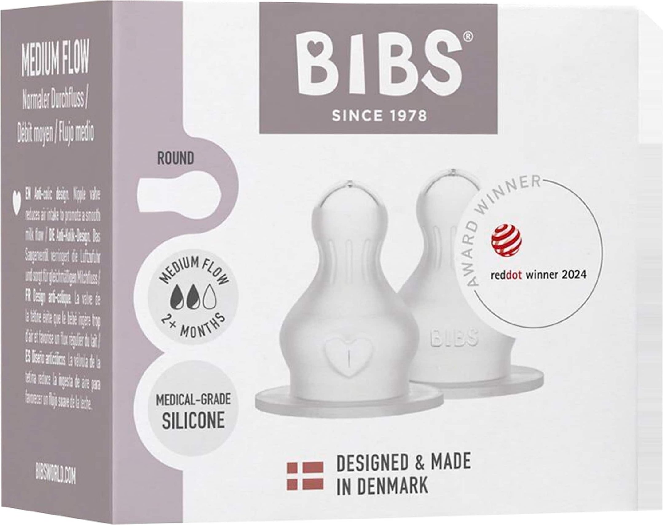 Bibs 2er-Pack Sauger, Silikon, ab 3M