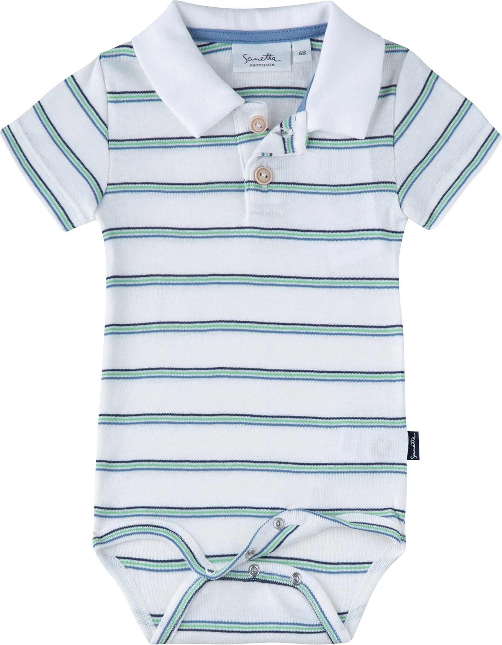 Sanetta Fiftyseven Polo-Body kurzarm Streifen