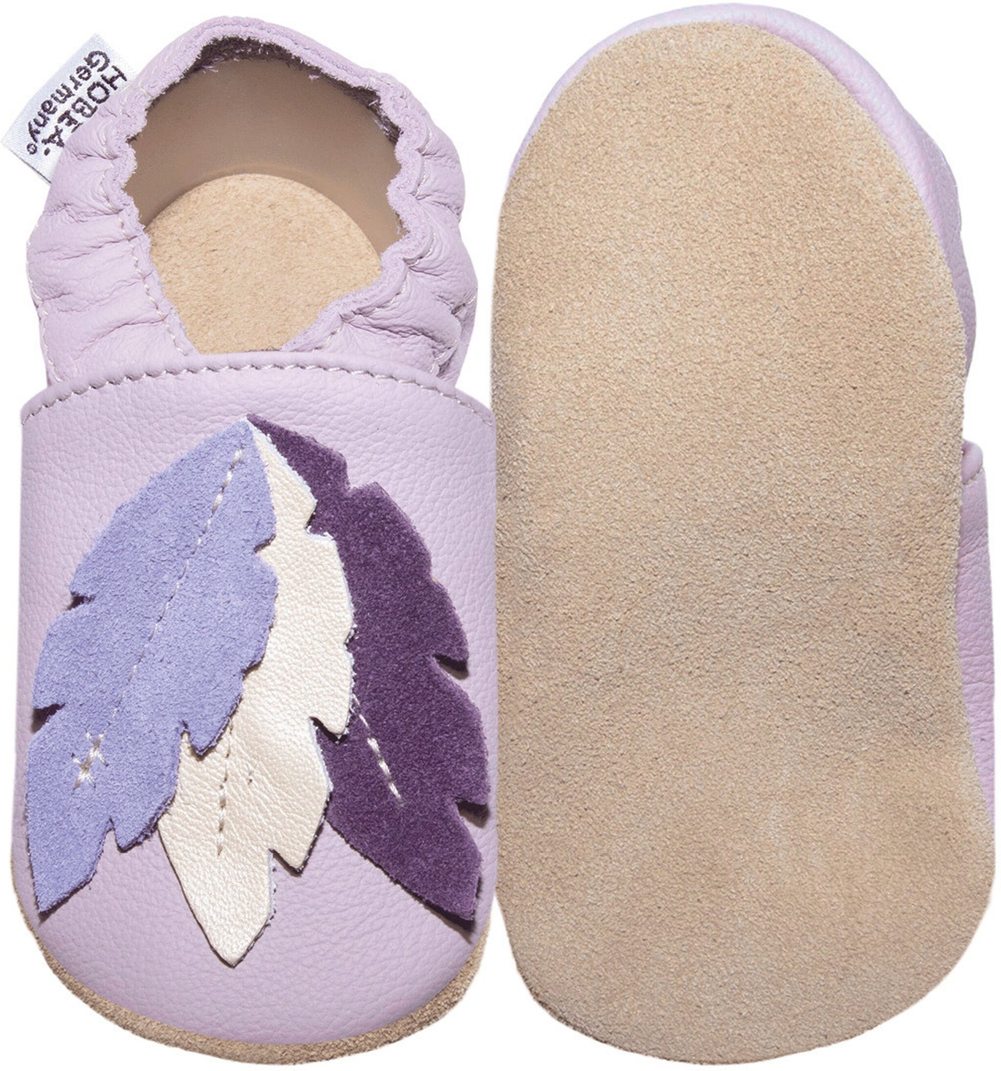 Hobea-Germany Krabbelschuhe Federn lila