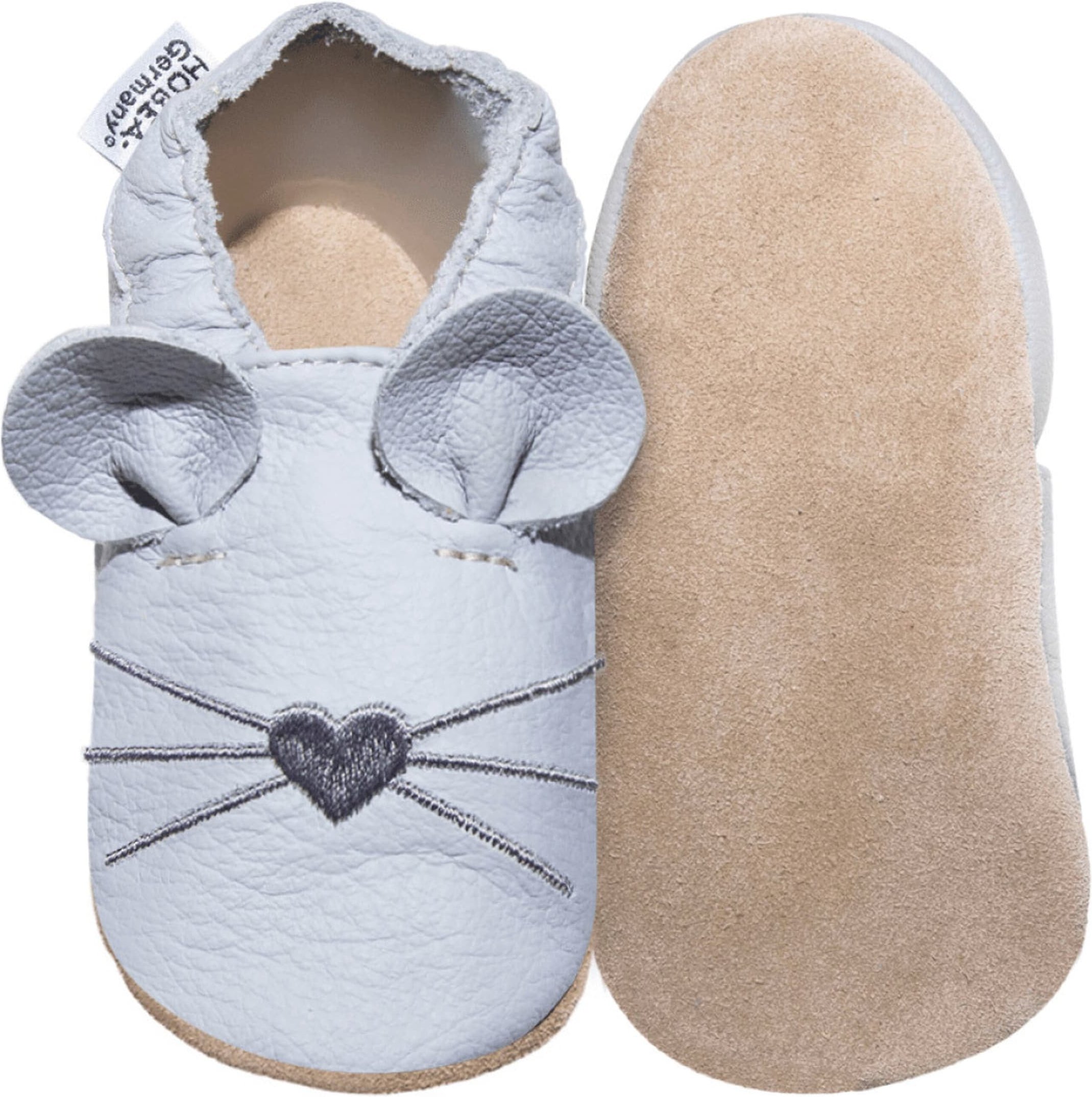 Hobea-Germany Krabbelschuhe Maus hellgrau