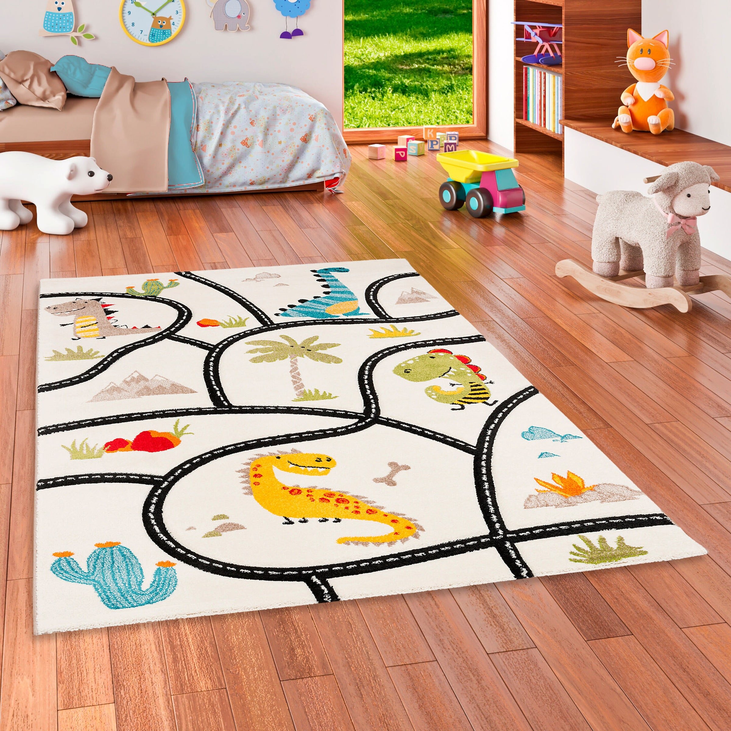 Pergamon Kinder Teppich Maui Kids Dino Straßenteppich