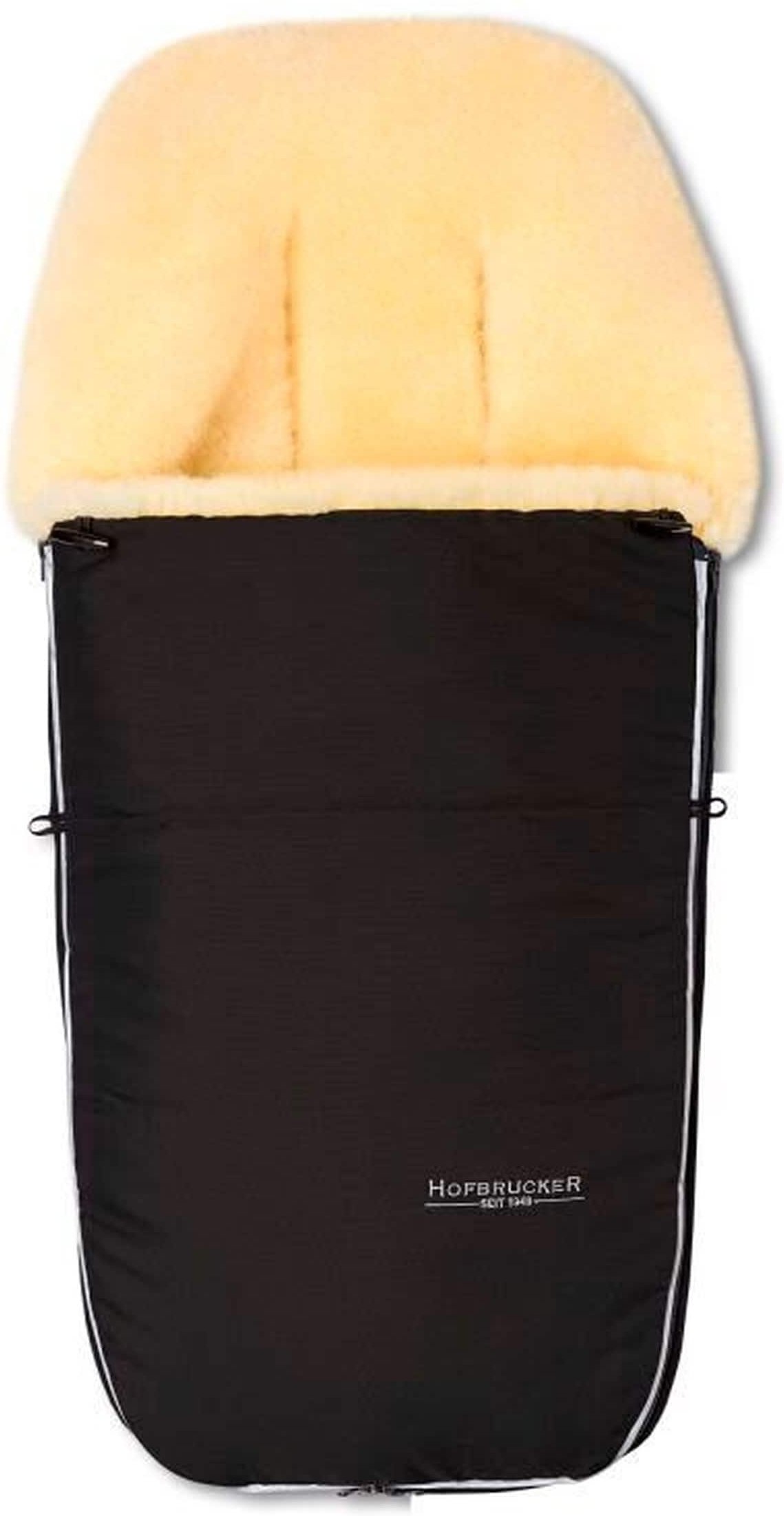 Hofbrucker Kinderwagen Lammfell-Fußsack Polaris schwarz