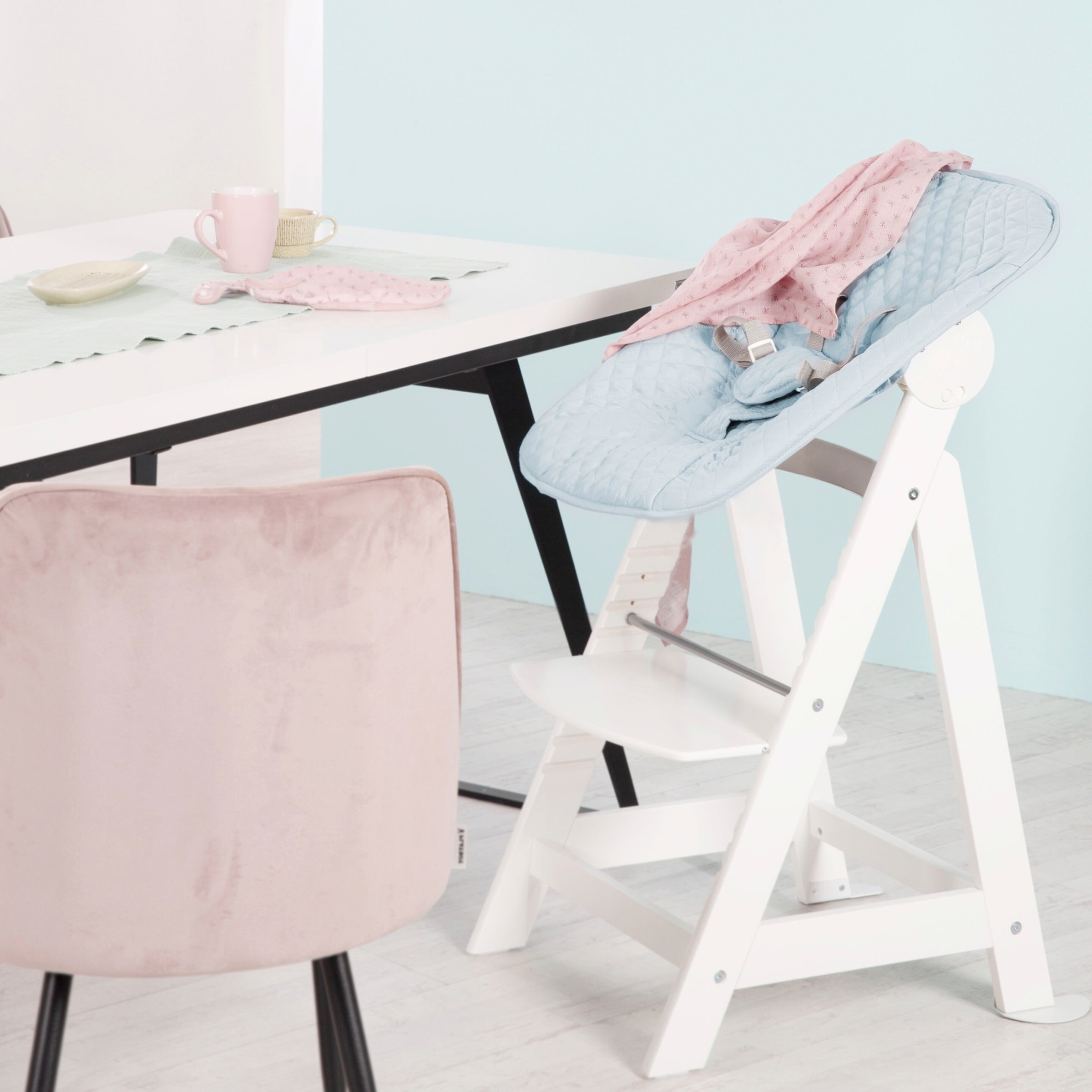 Roba Treppenhochstuhl, Set 2in1 roba Style türkis Born Up