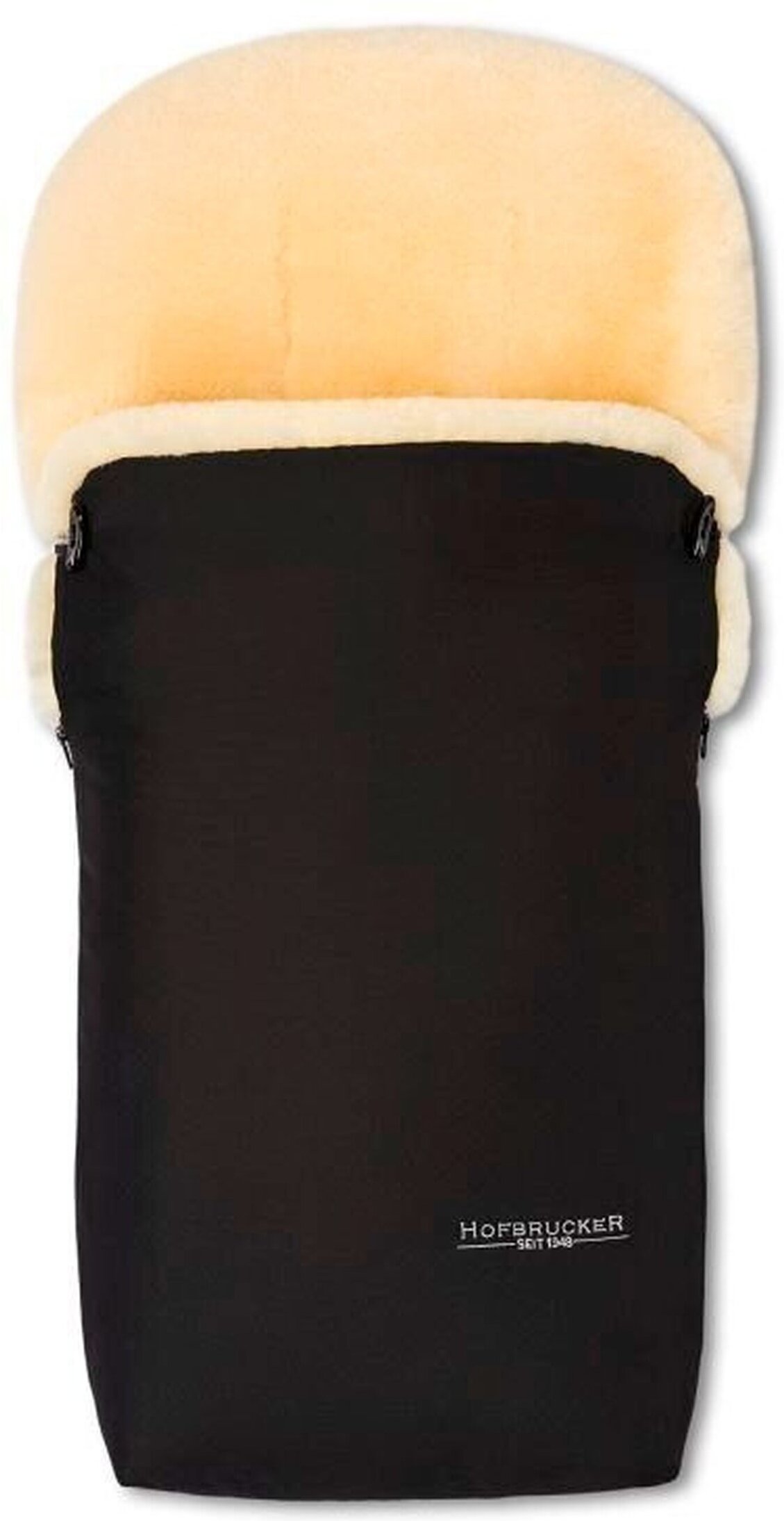 Hofbrucker Kinderwagen Lammfell-Fußsack Putzi schwarz