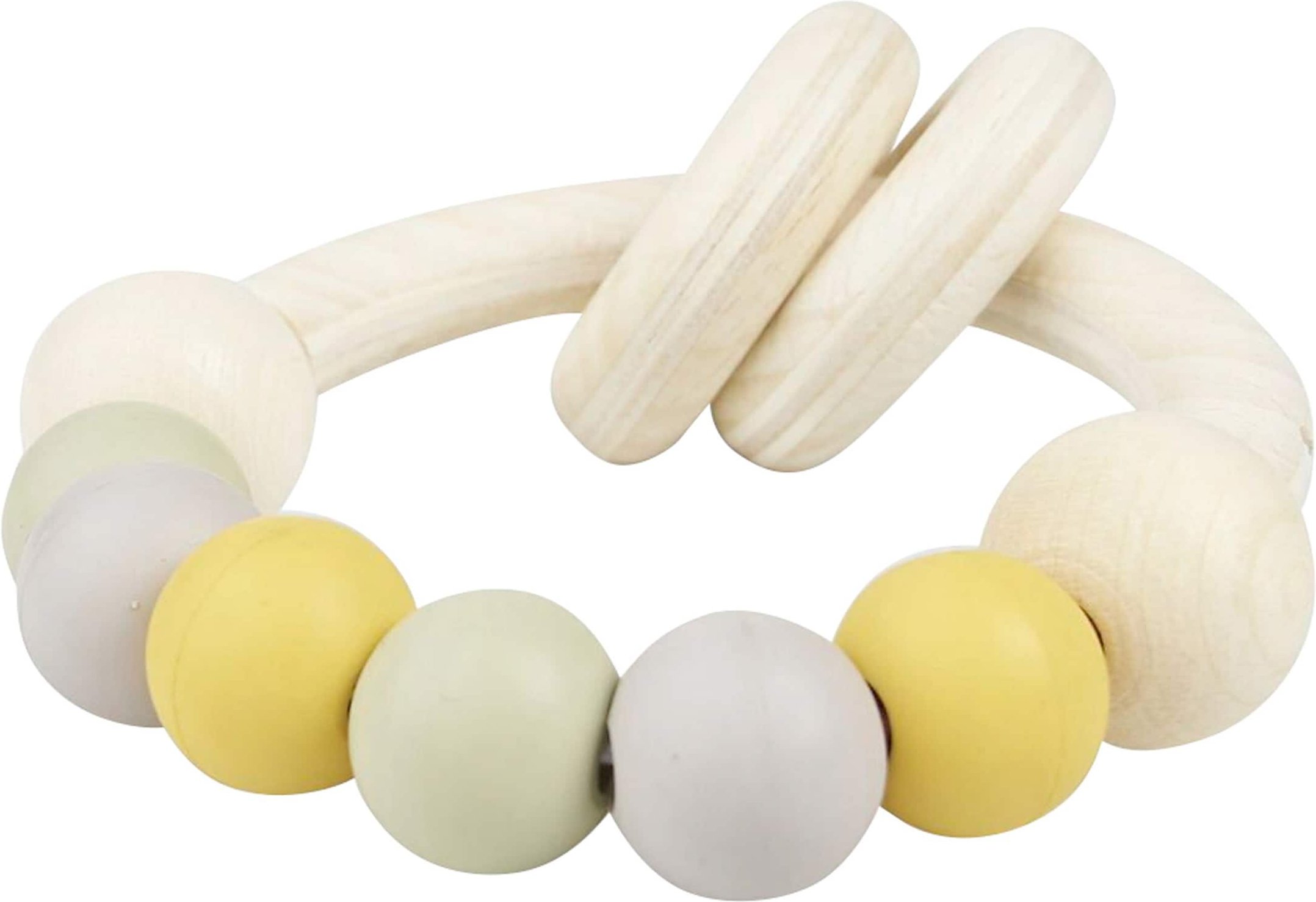 Grünspecht Greifring aus Holz mit Kautschuk