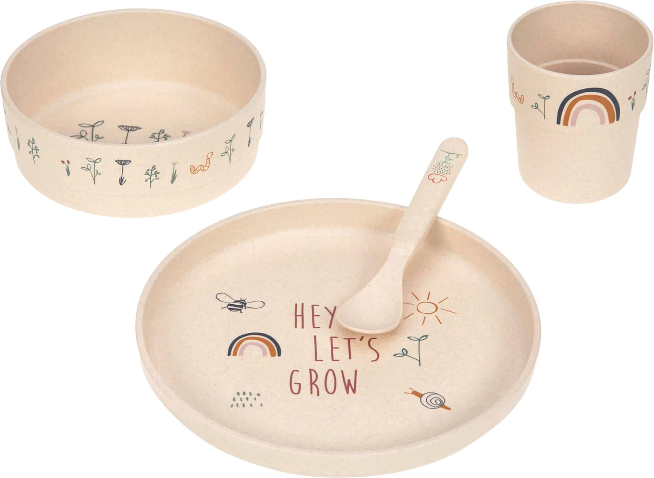 Lässig 4-tlg. Geschirrset mit Zellulose