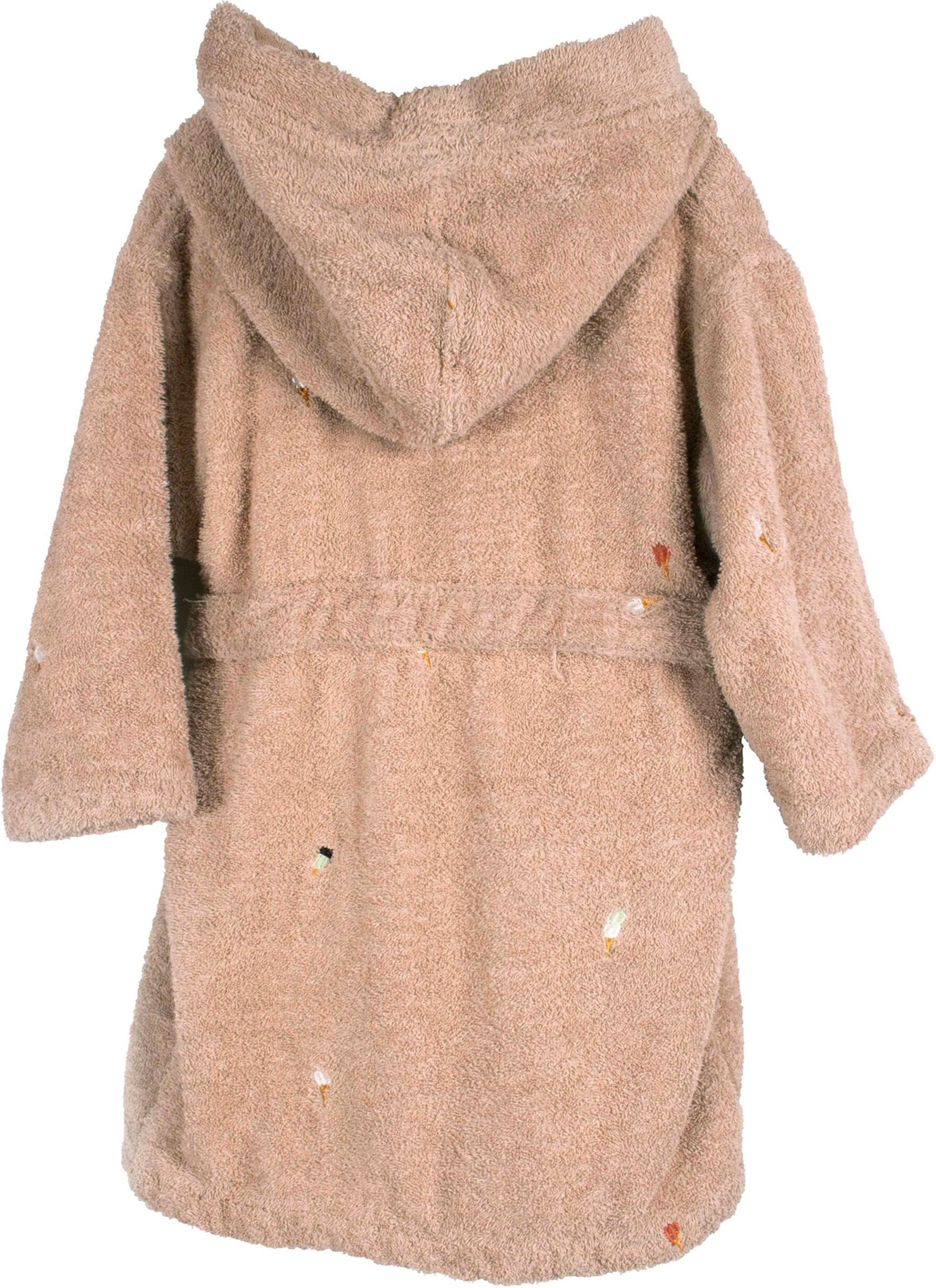 Filibabba Bademantel mit Stickmuster 3-4 Jahre GOTS - Frappé