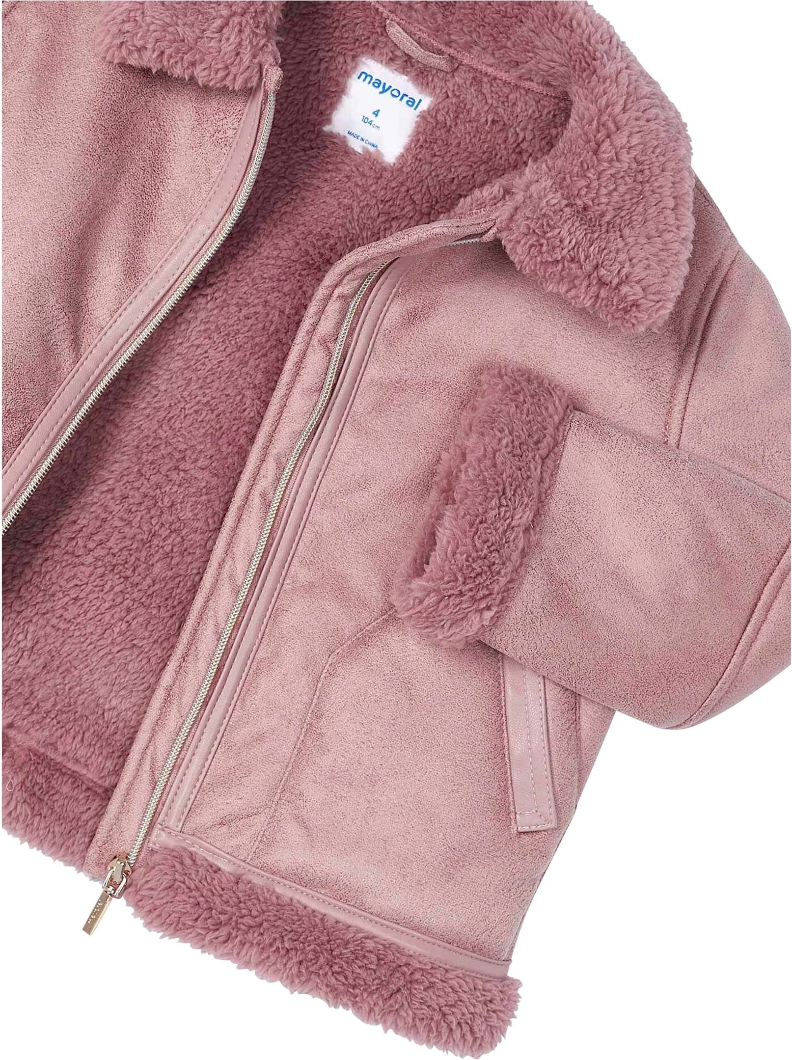 Mayoral Kunstlederjacke mit Teddyplüsch-Futter