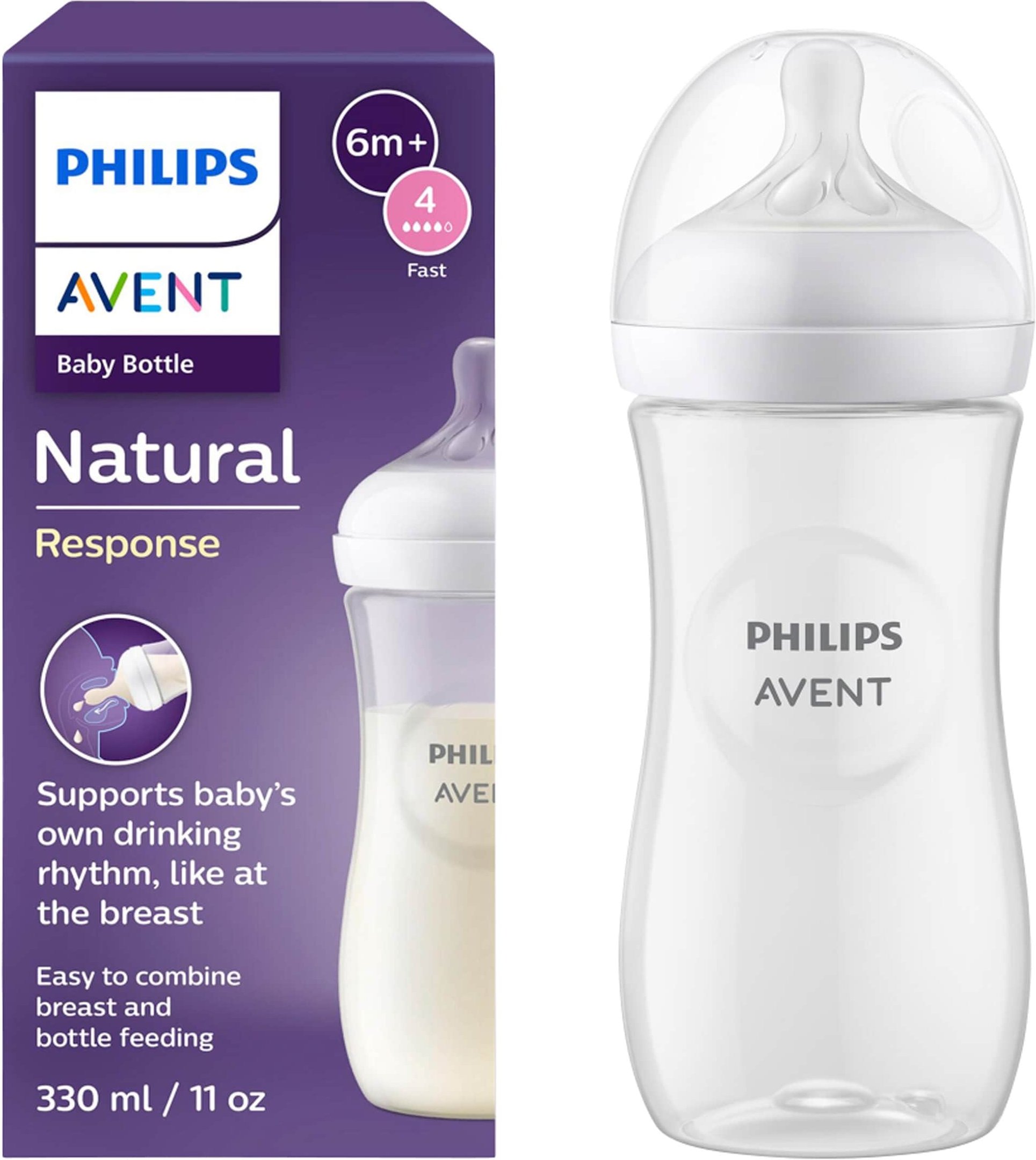 Philips Avent Babyflasche Natural Response, 330ml, ab 3M