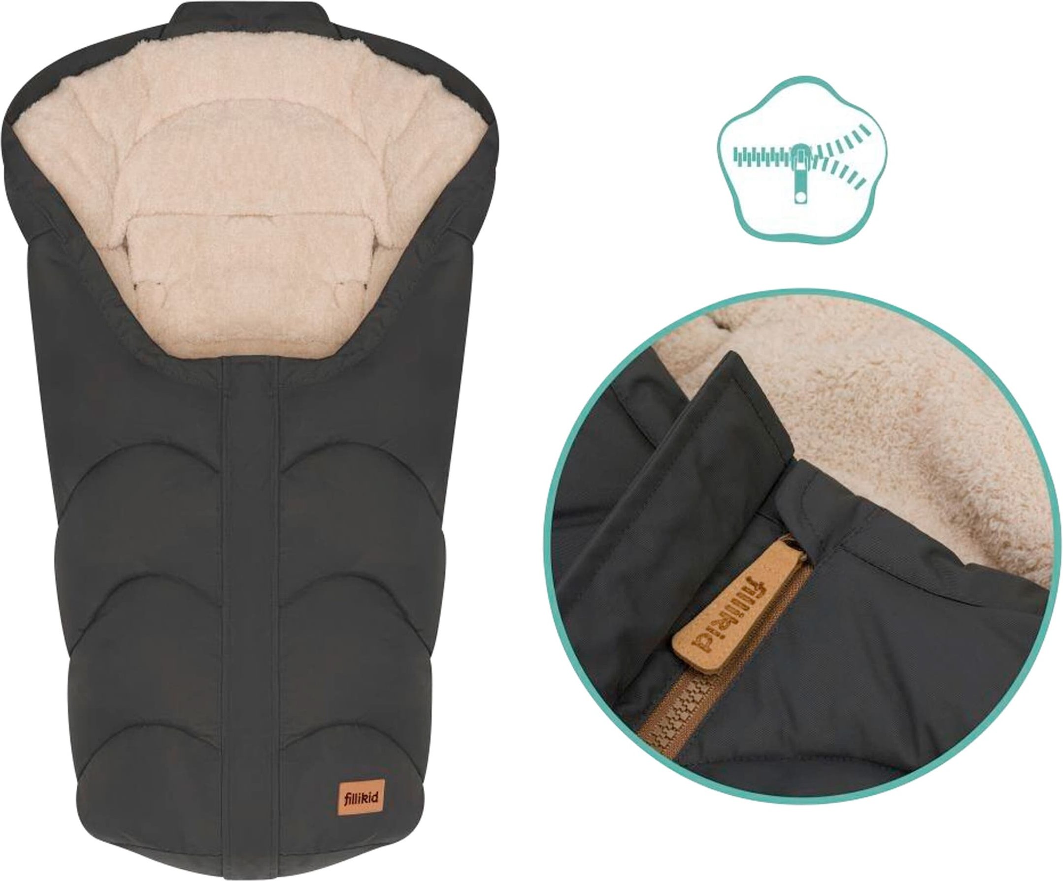 Fillikid Winterfußsack Torre grau