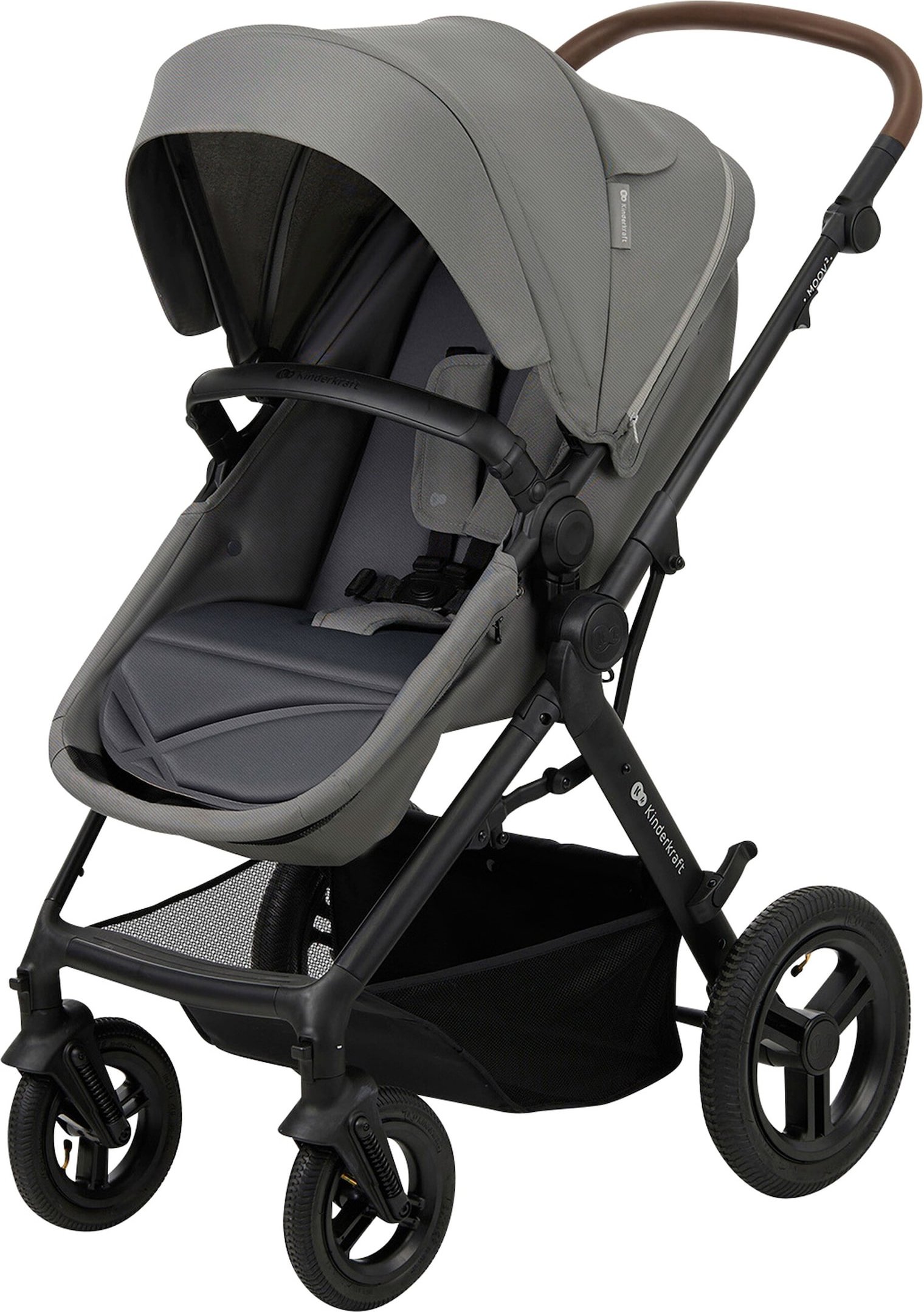 Kinderkraft Kombikinderwagen MOOV 2 Air Trio-Set inkl. Babyschale MINK PRO grau