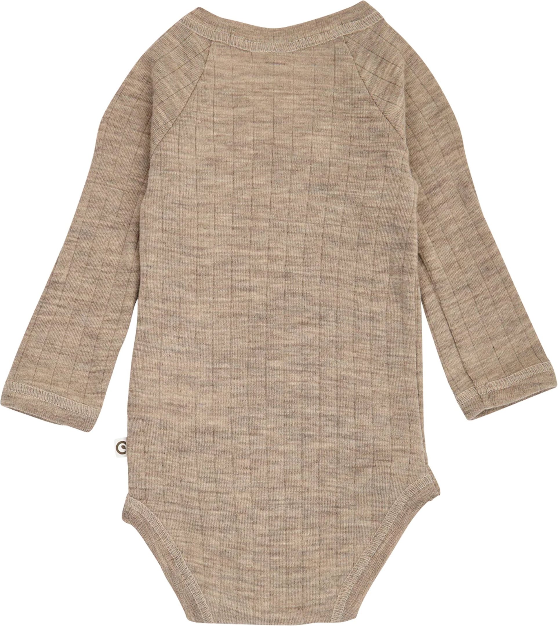 Müsli Woll-Wickelbody langarm Rippqualität Merinowolle