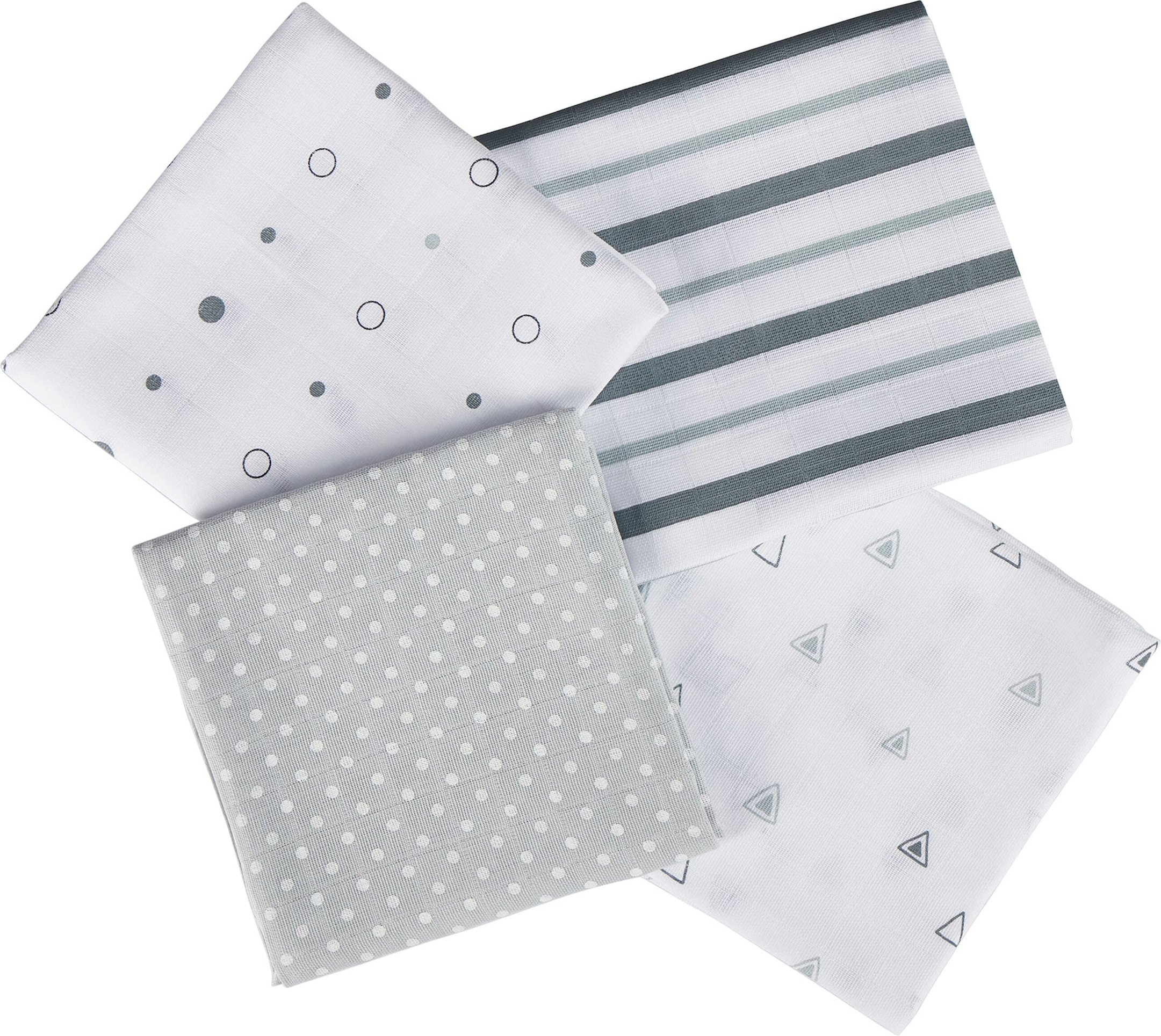 Bornino Lieblinge 4er-Pack Mullwindeln 80x80 cm