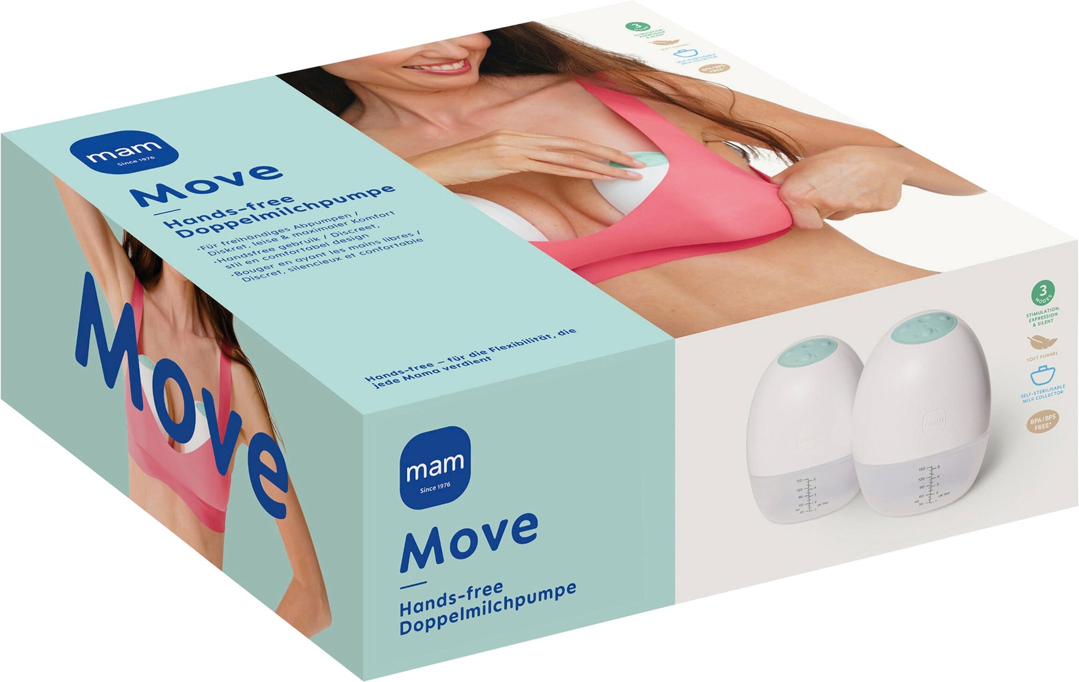 Mam Elektrische Doppelmilchpumpe Move Hands-free