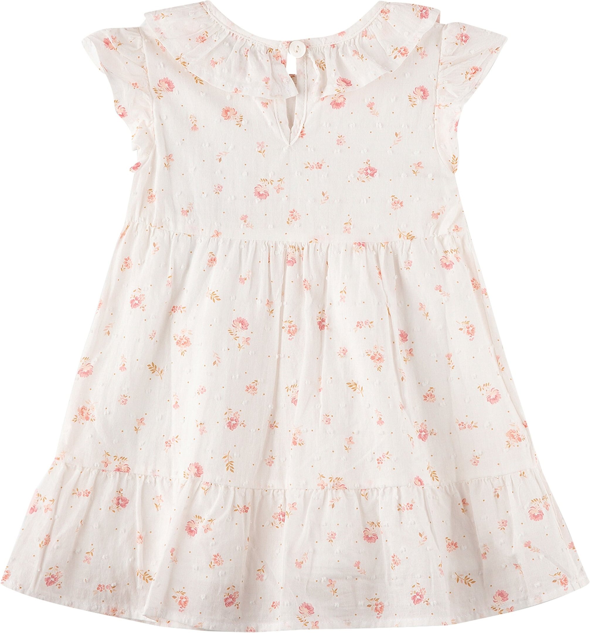 Sanetta Fiftyseven Webkleid Flügelarm Rüschenkragen Blumen