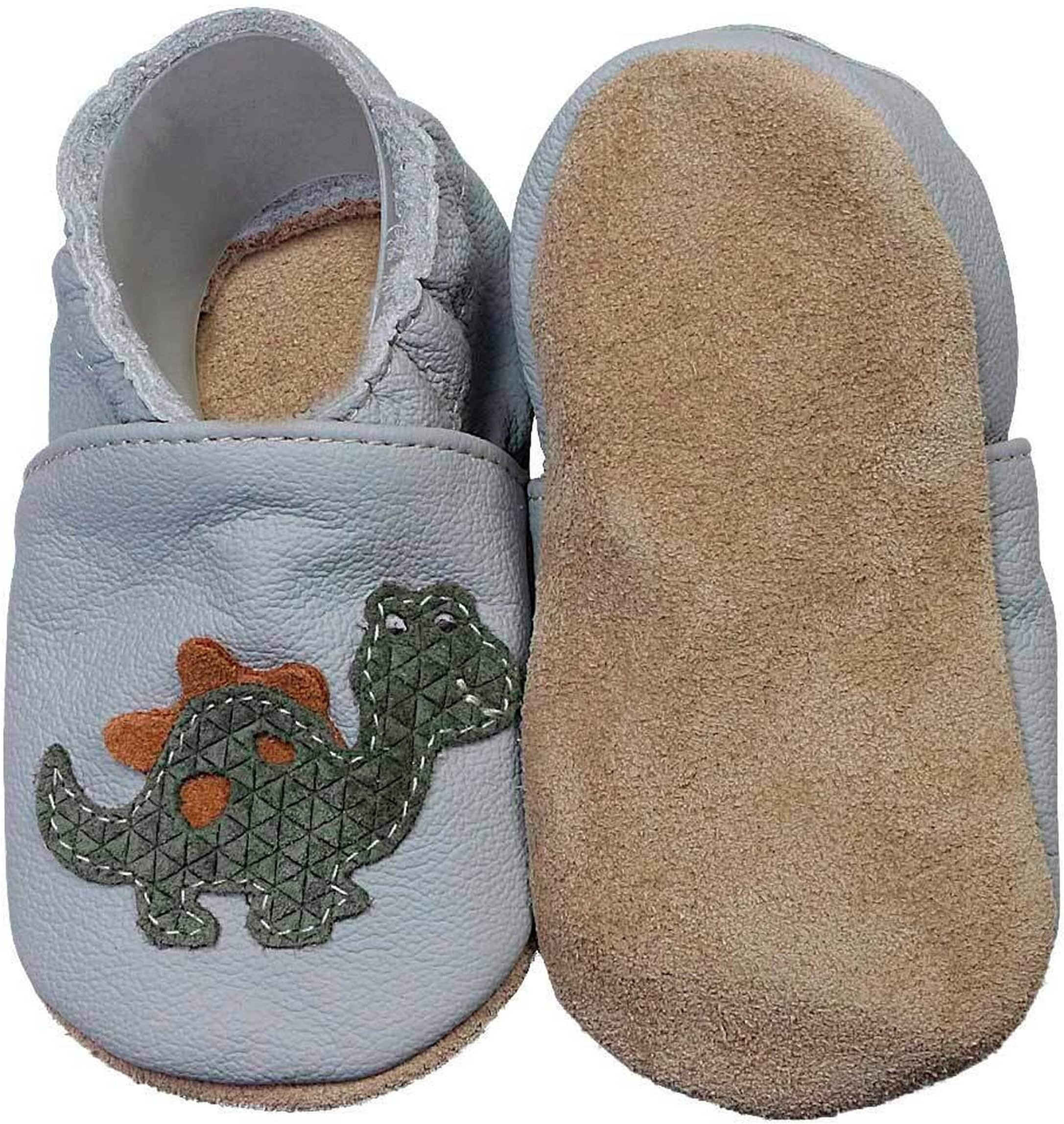 Hobea-Germany Krabbelschuhe Dino grau