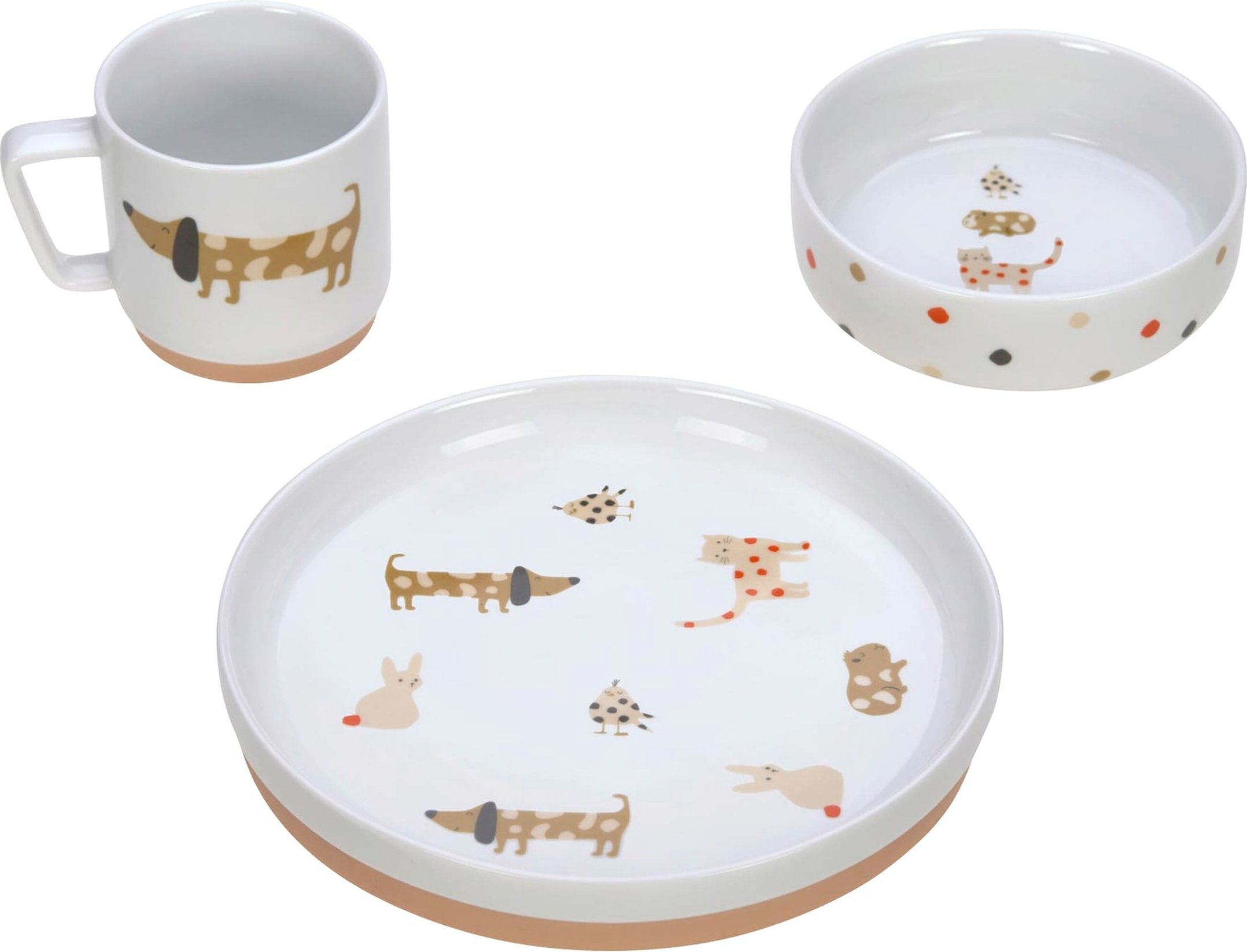 Lässig 3-tlg. Geschirrset Porzellan