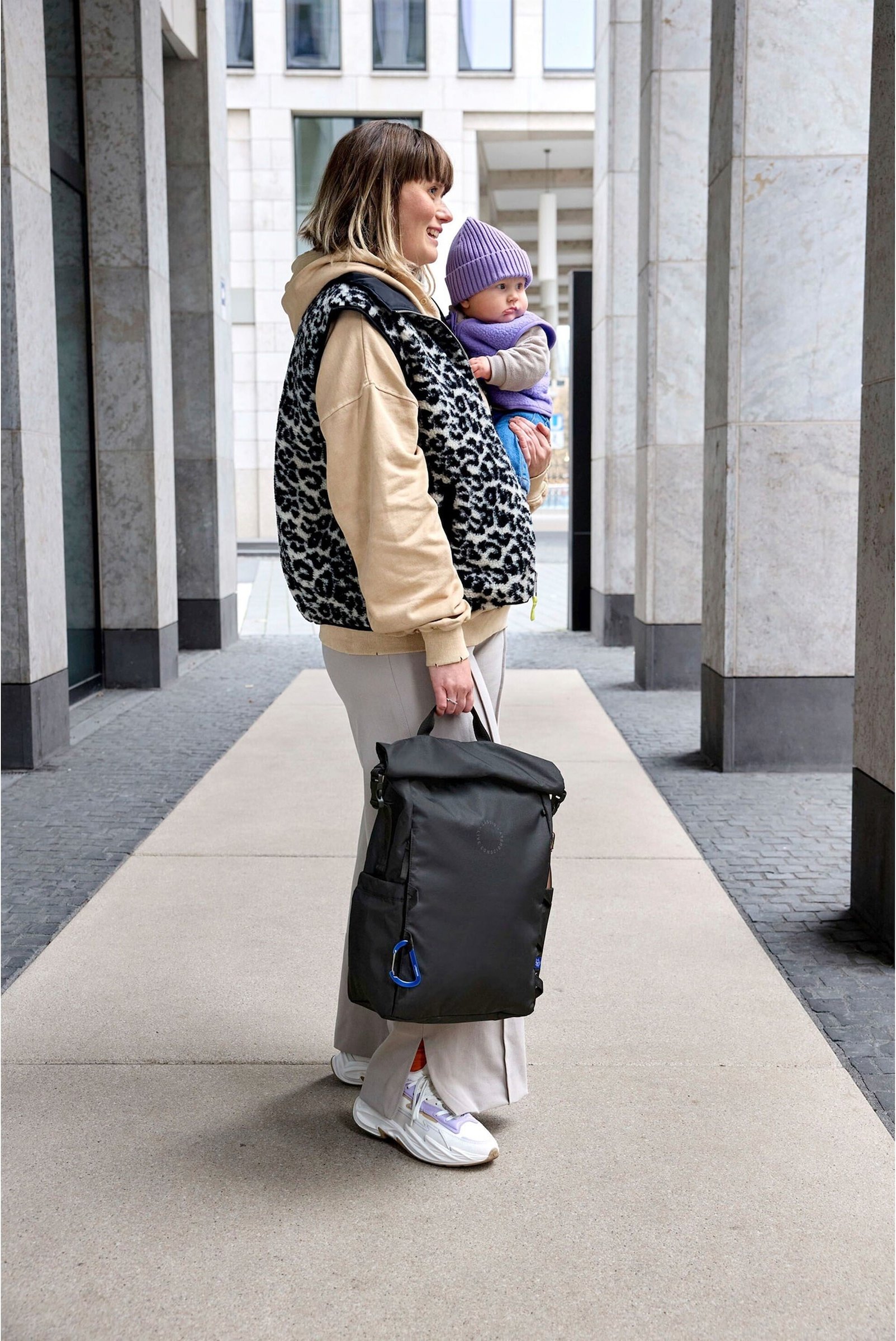 Lässig Wickelrucksack Rolltop