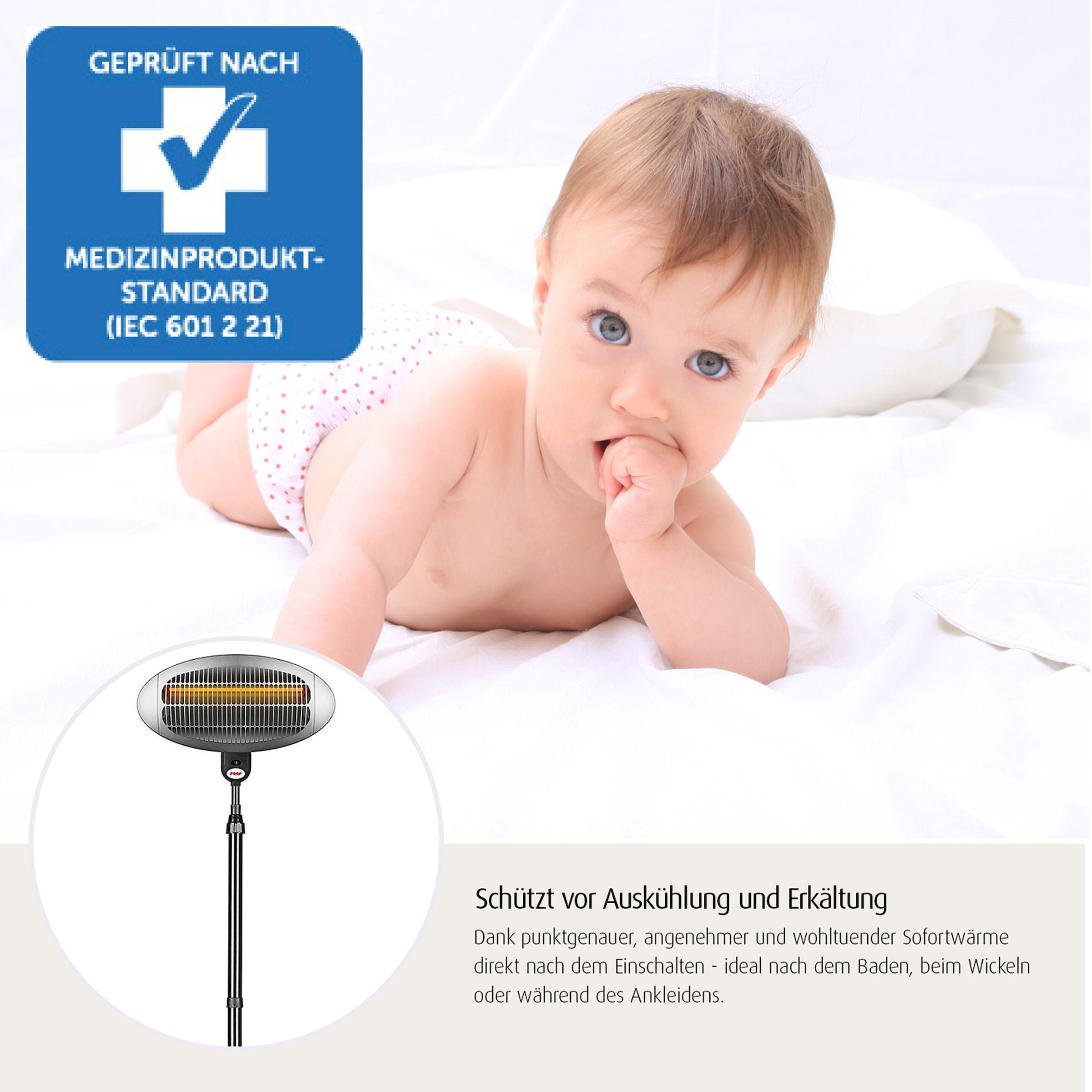 Reer Heizstrahler mit Standfuß