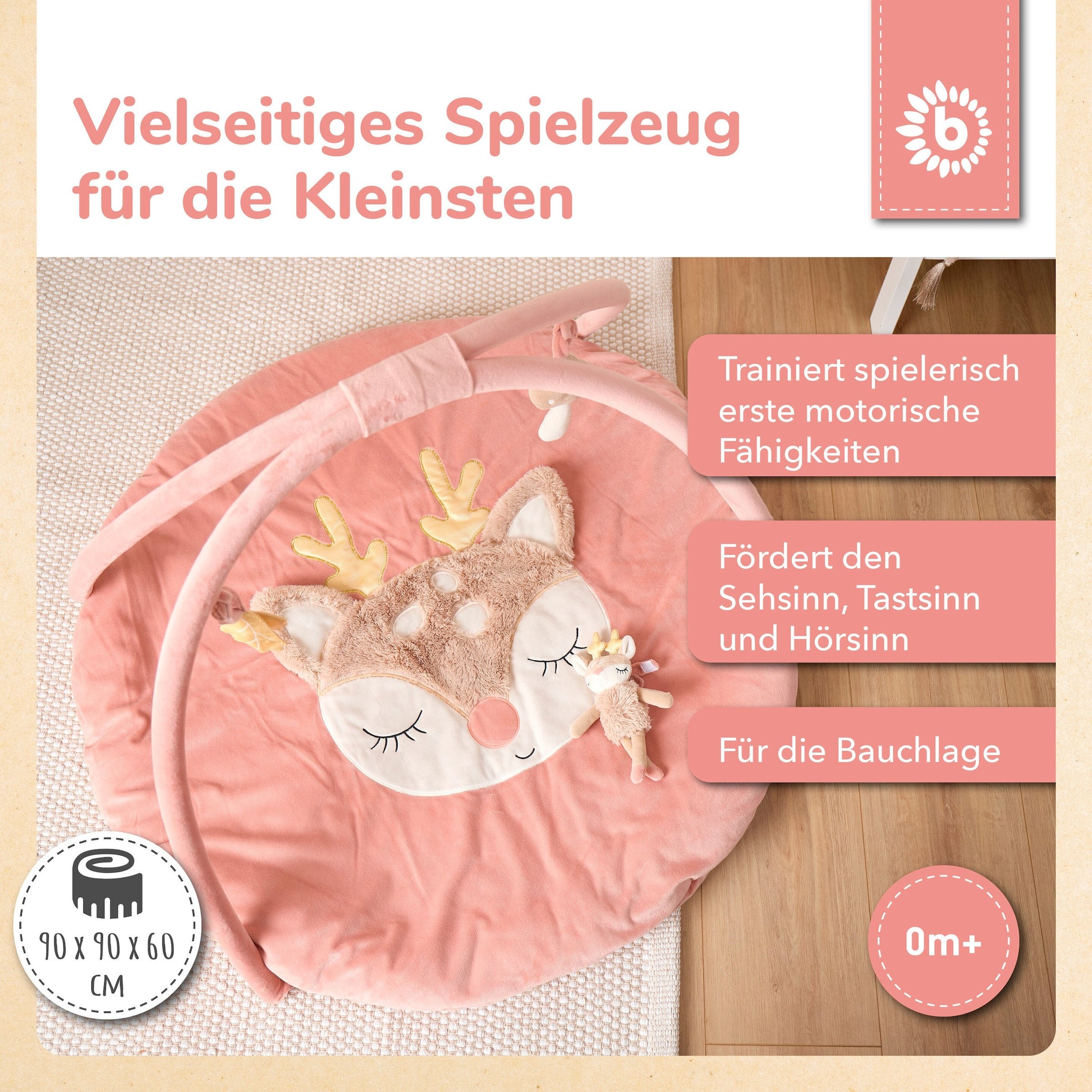 Bieco Spieldecke mit Activitybogen Reh Ella