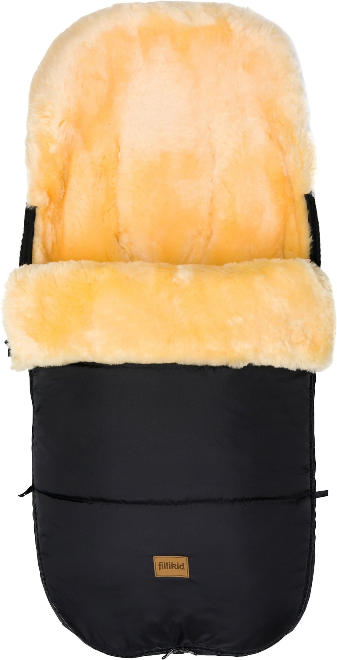 Fillikid Winterfußsack Lammfell Makalu schwarz