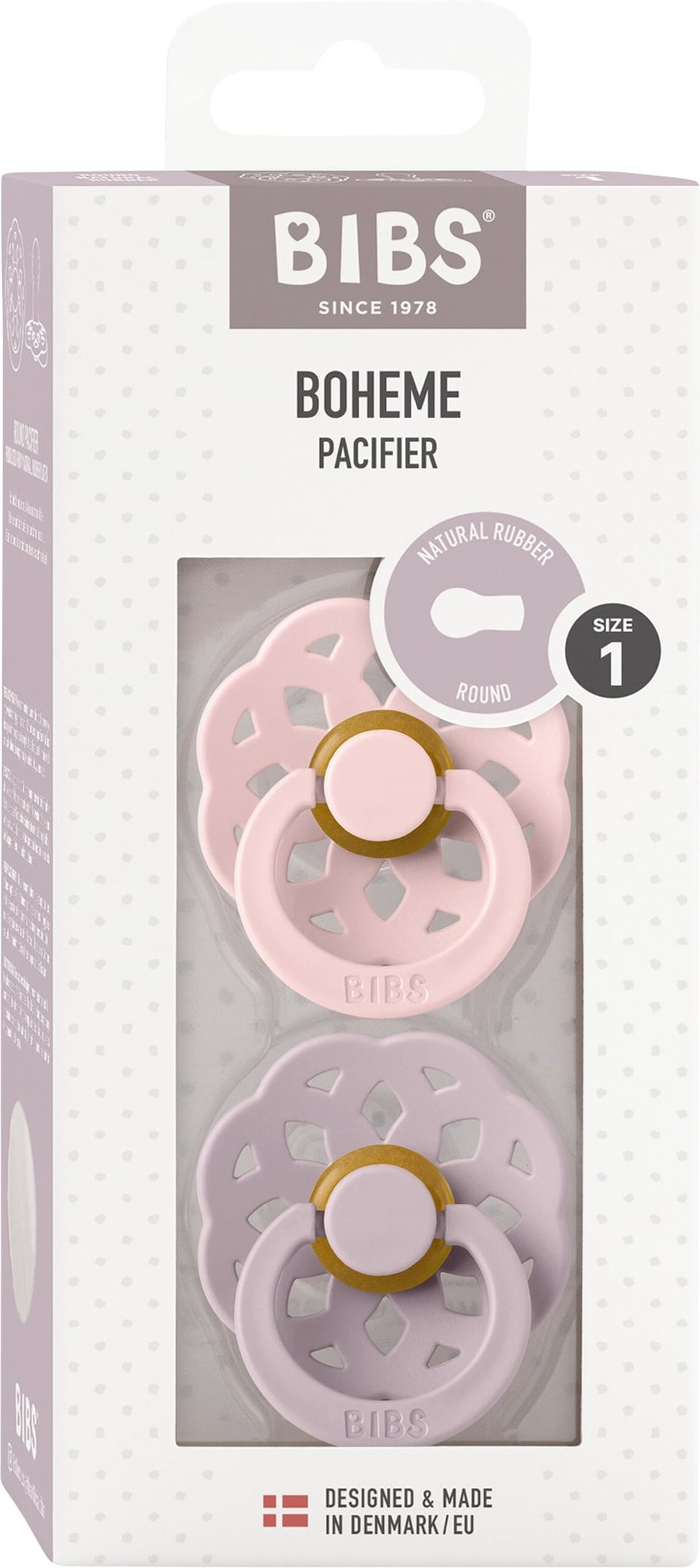 Bibs 2er-Pack Boheme Schnuller Latex, 0-6M