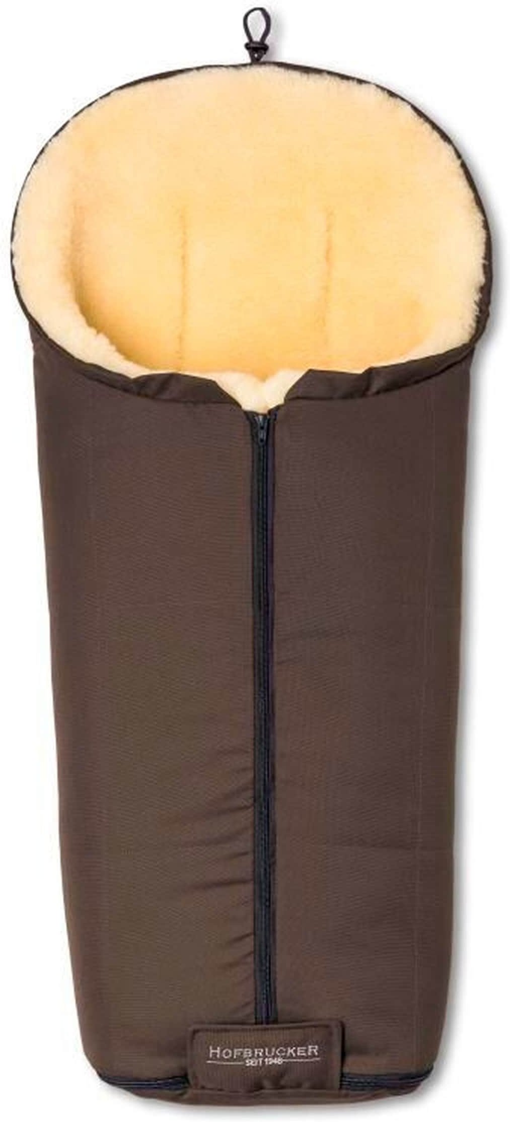 Hofbrucker Kinderwagen Lammfell-Fußsack Iglu braun