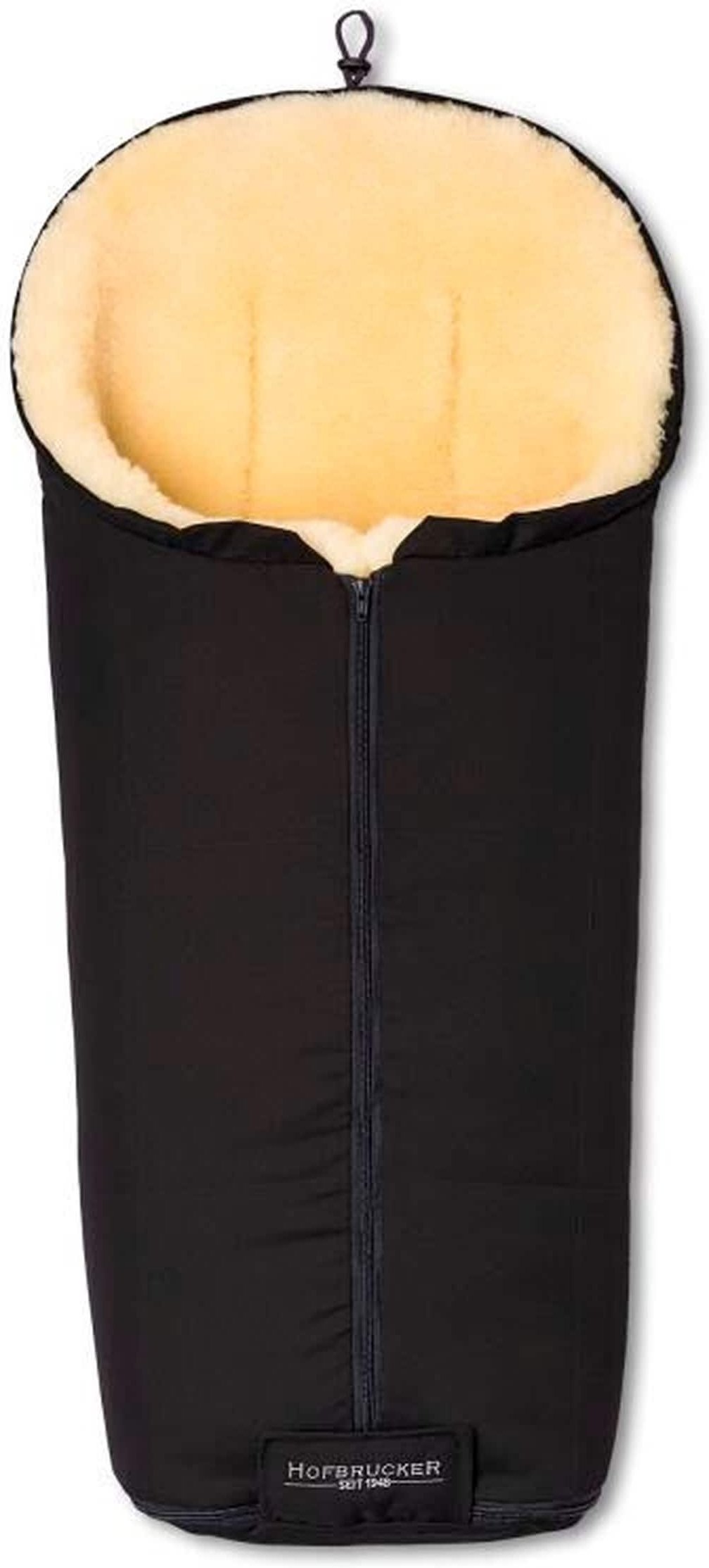 Hofbrucker Kinderwagen Lammfell-Fußsack Iglu schwarz