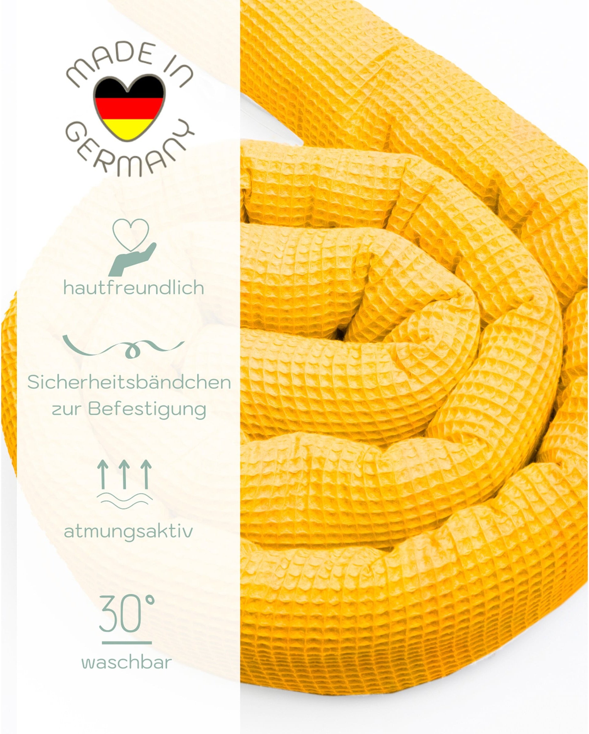 Mionido Nestchenschlange Waffelpiqué 235 cm