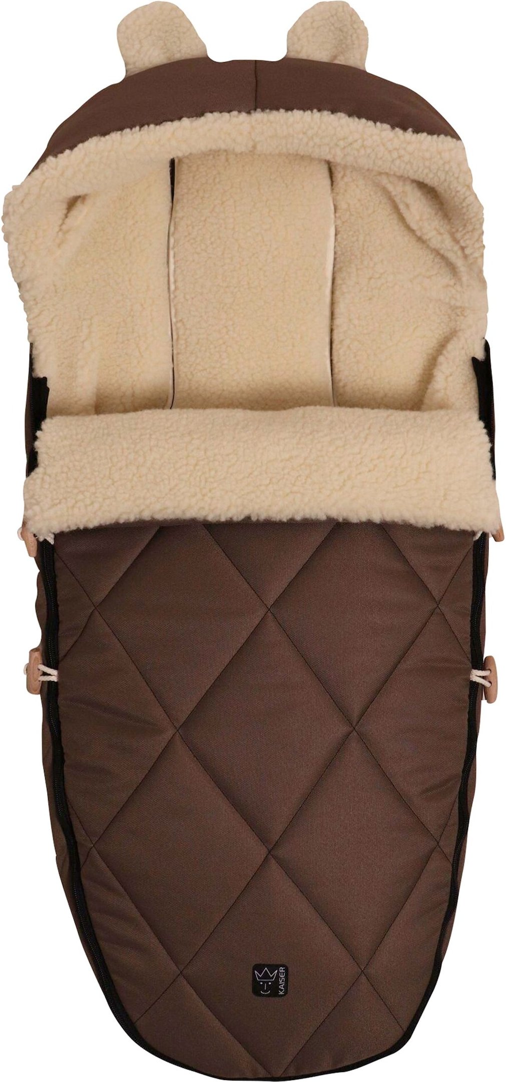 Kaiser Winterfußsack XL EARS WOOL gruen