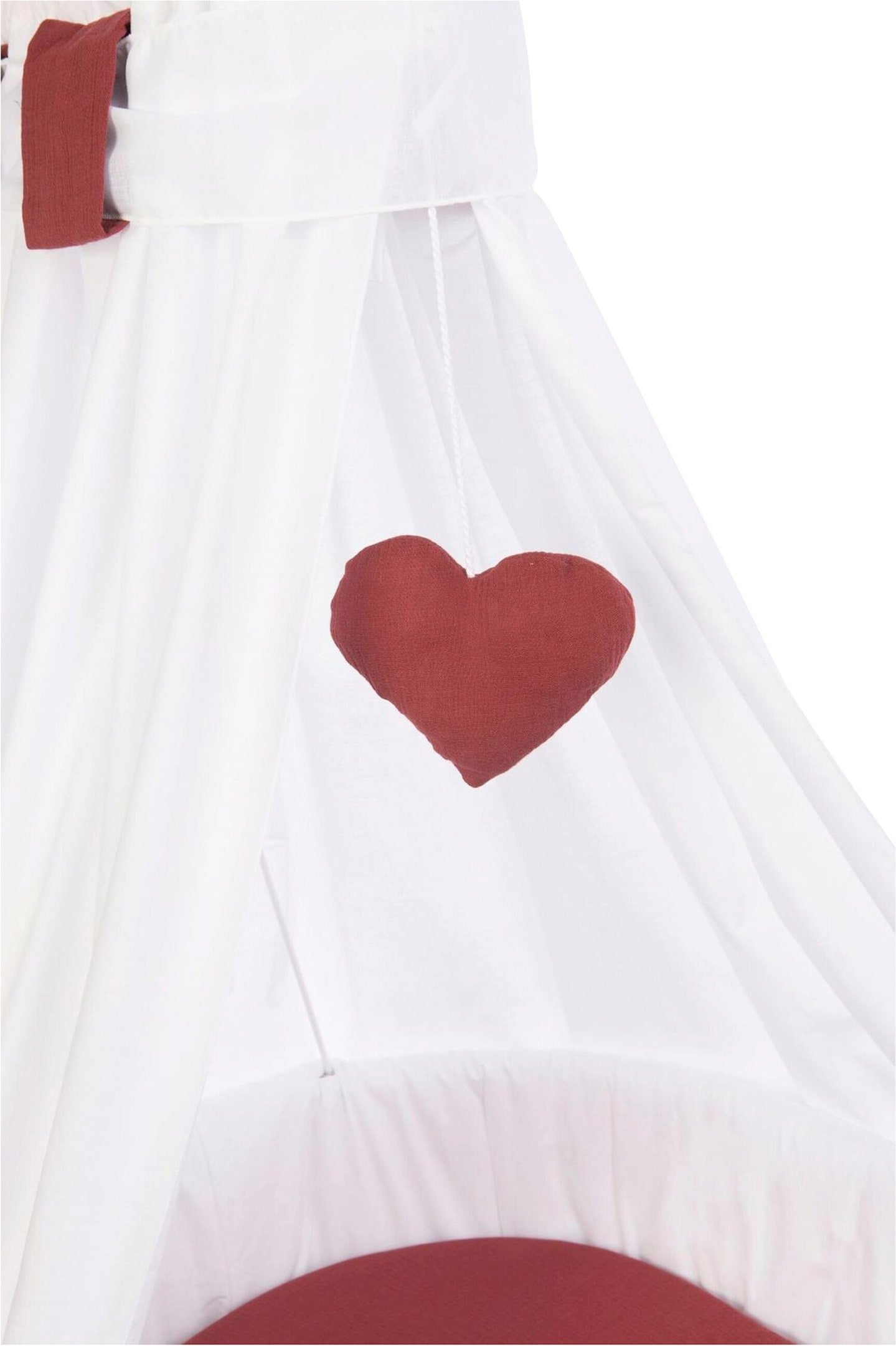 Mionido Textiles Set für Stubenwagen Uni Herz