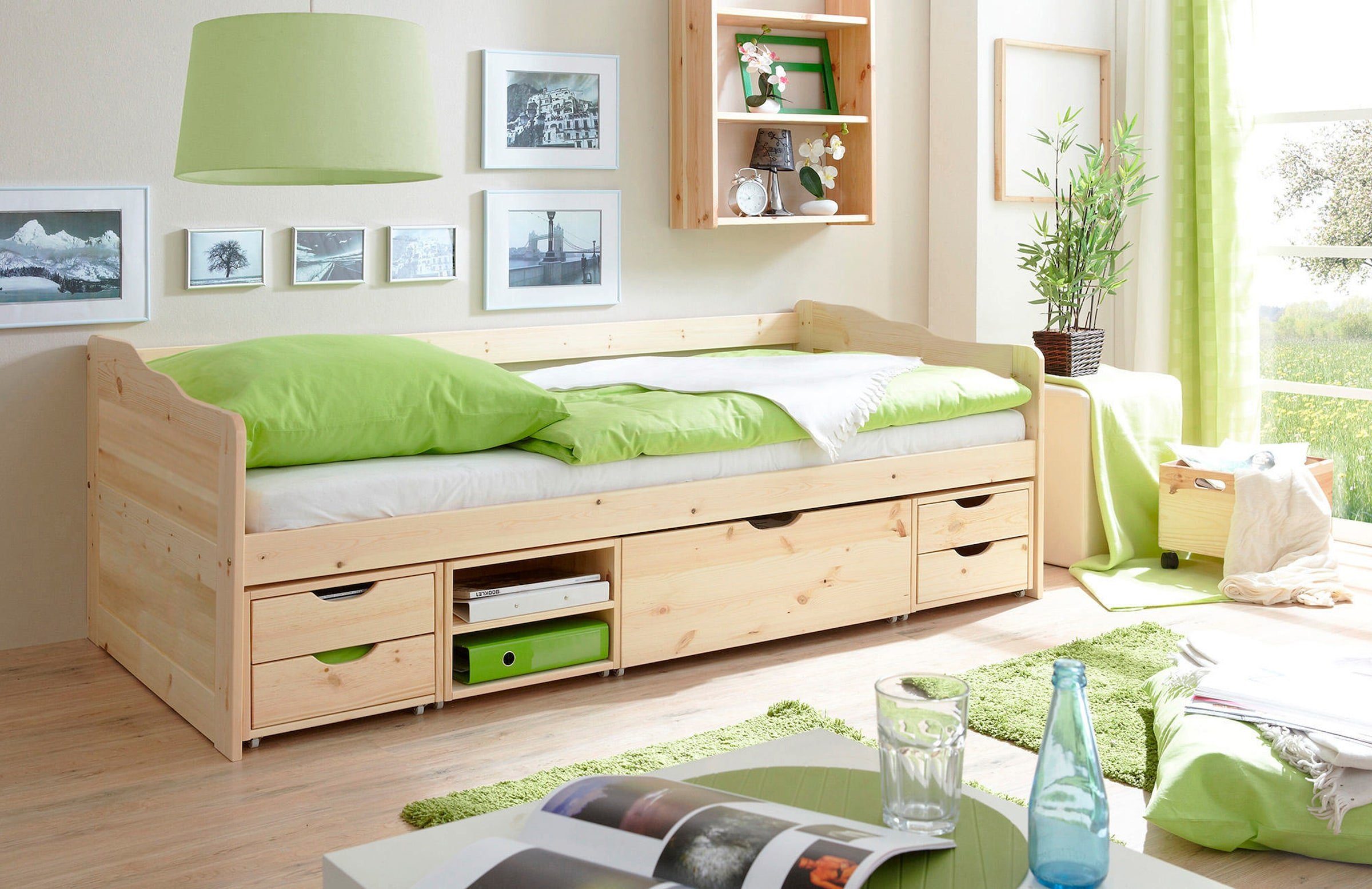 Thumbnail - Ticaa Sofabett Funktionsbett Gästebett Marlies Kiefer Natur