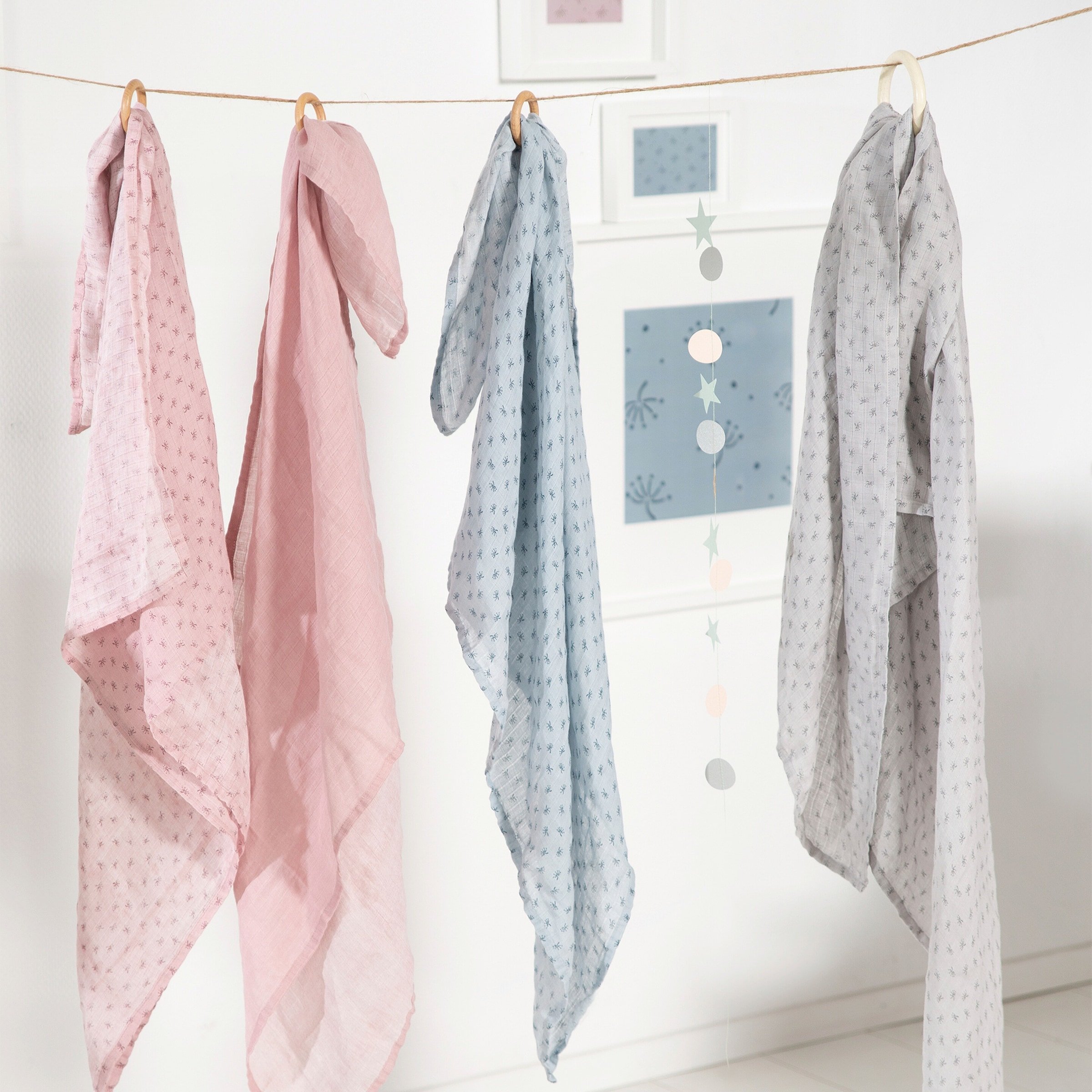 Roba 2er Set Puck- und Stilltuch Lil Planet grau