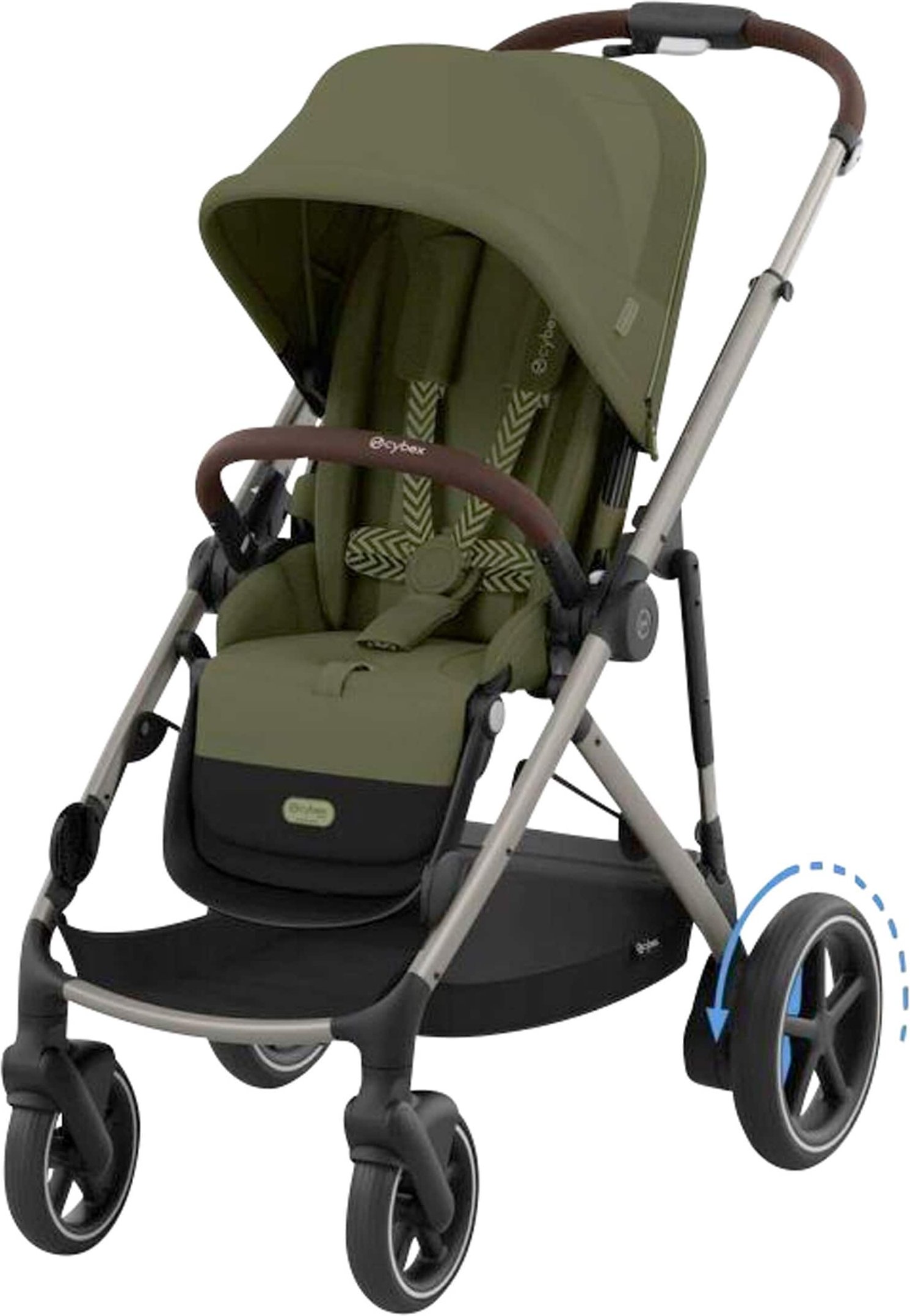 Cybex Gold Zwillings- und Kinderwagen Geschwisterwagen eGazelle S gruen