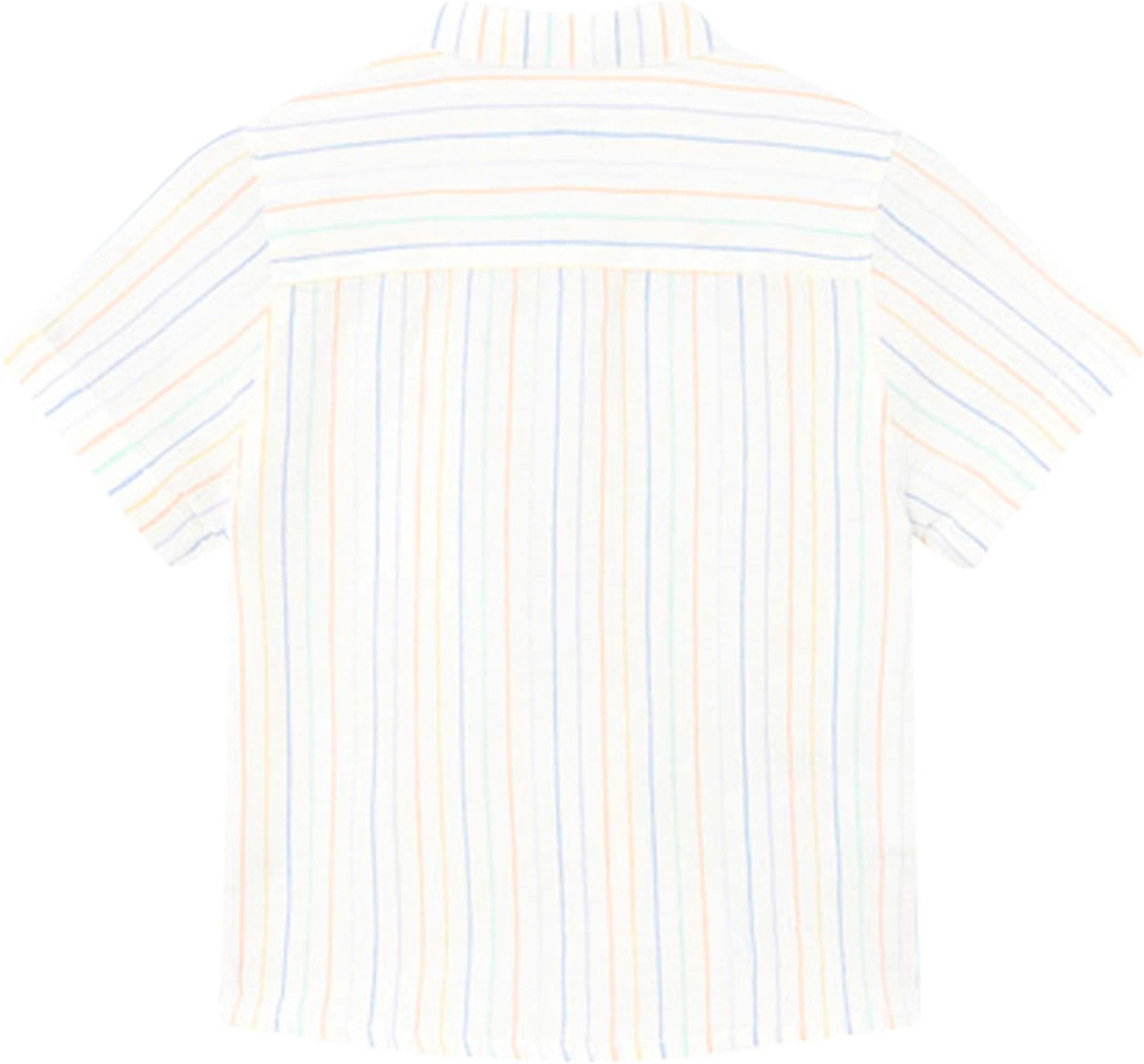 Mayoral Hemd kurzarm Stehkragen Leinenanteil Ringel