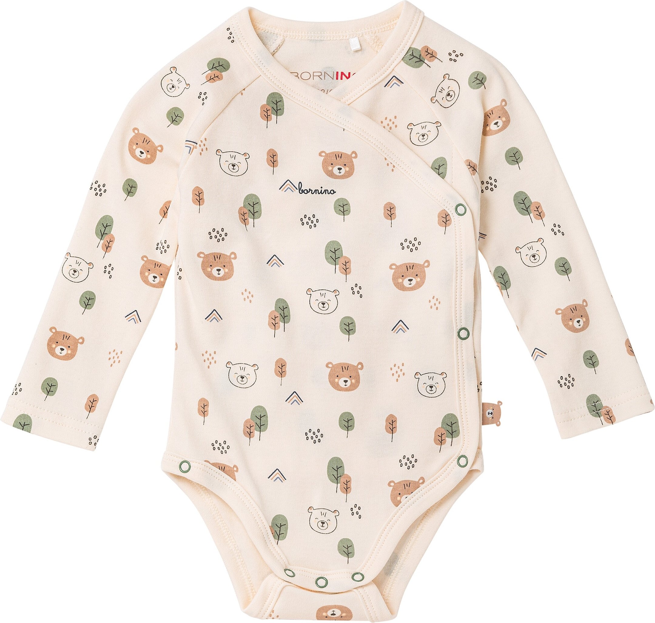 Thumbnail - Bornino Tiny Forest 2er-Pack Wickelbodys langarm Tiny Forest