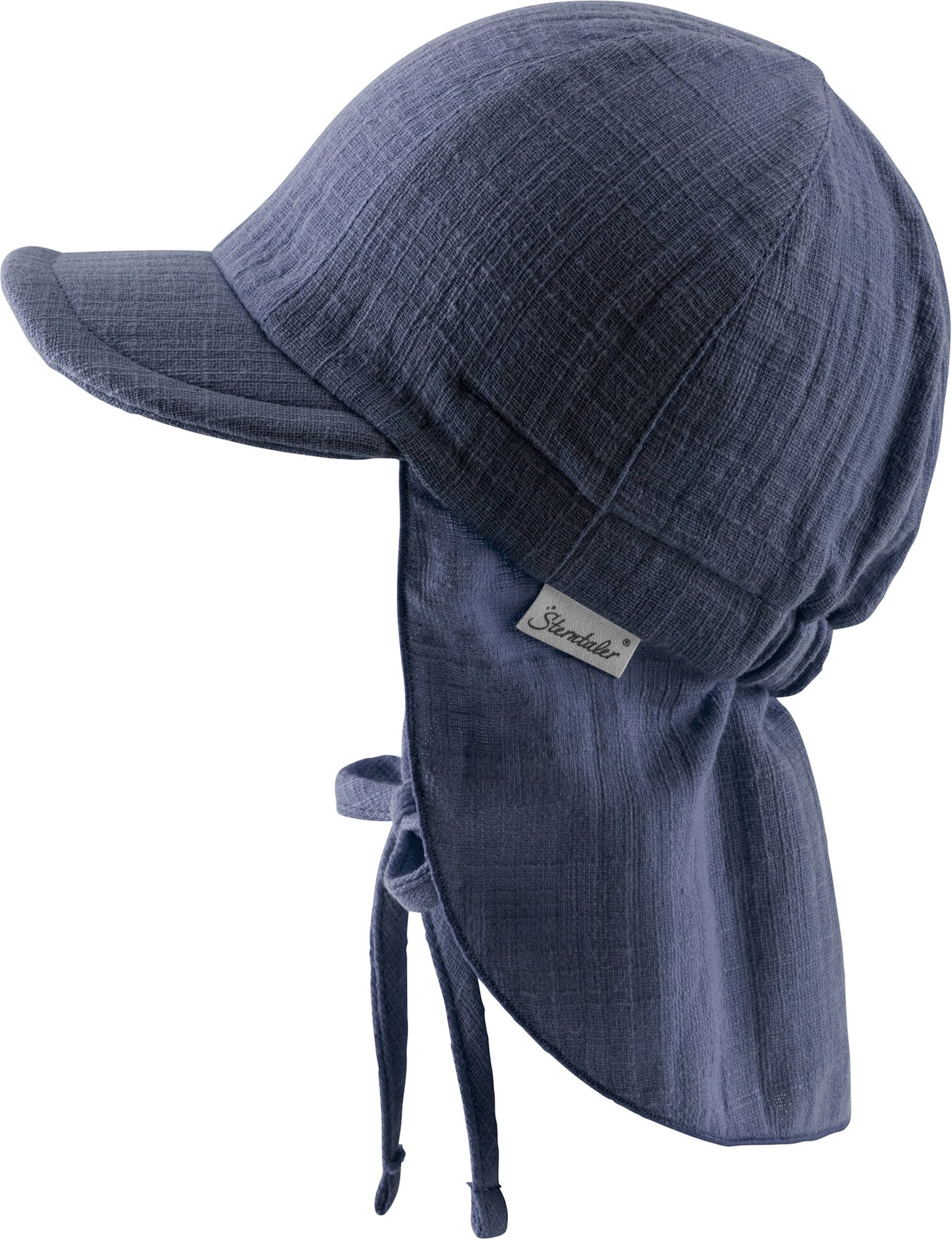Sterntaler Musselin-Schirmmütze mit Nackenschutz