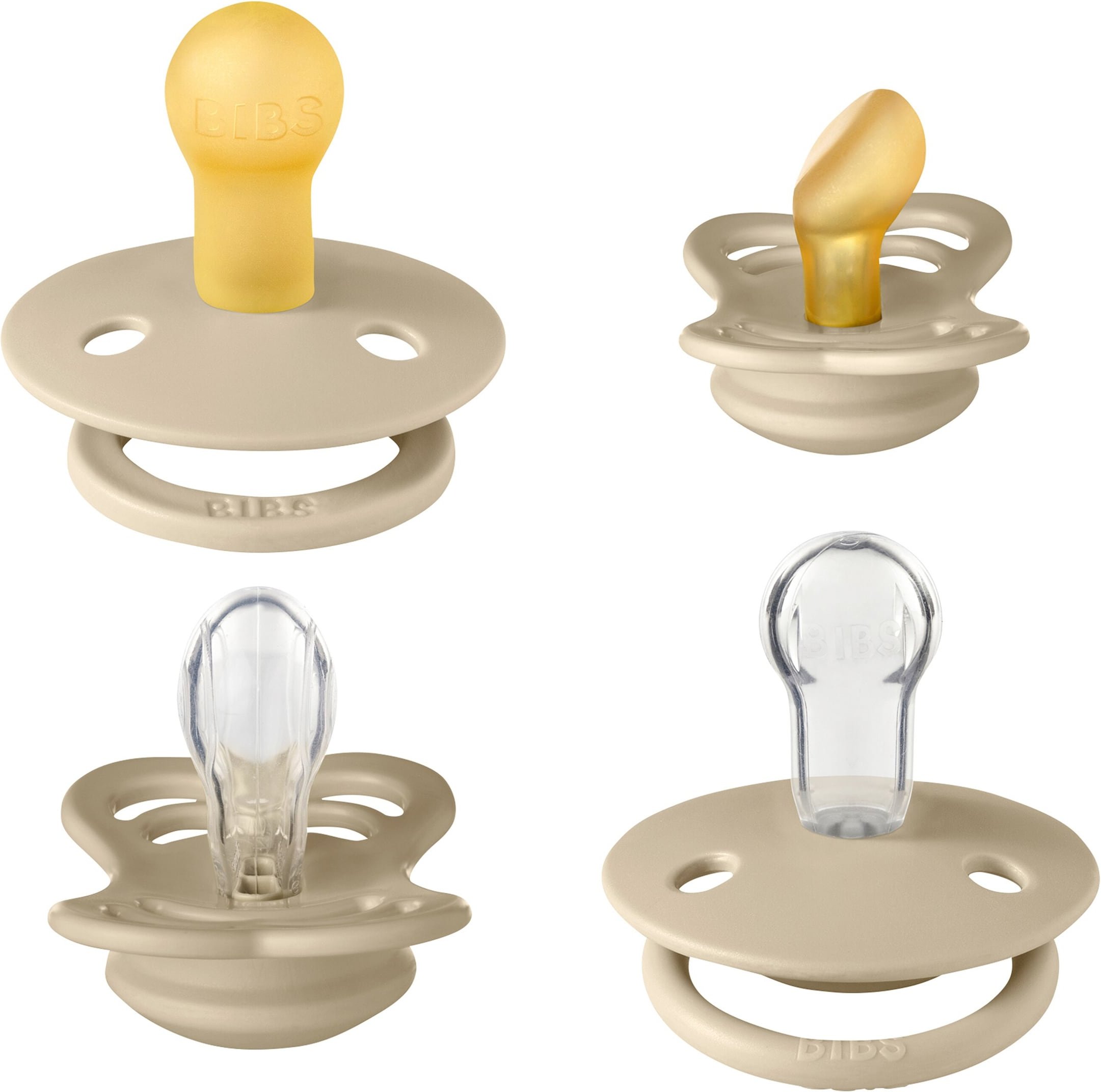 Bibs 4-er Pack Try-It Collection Schnuller Latex, 0-6M