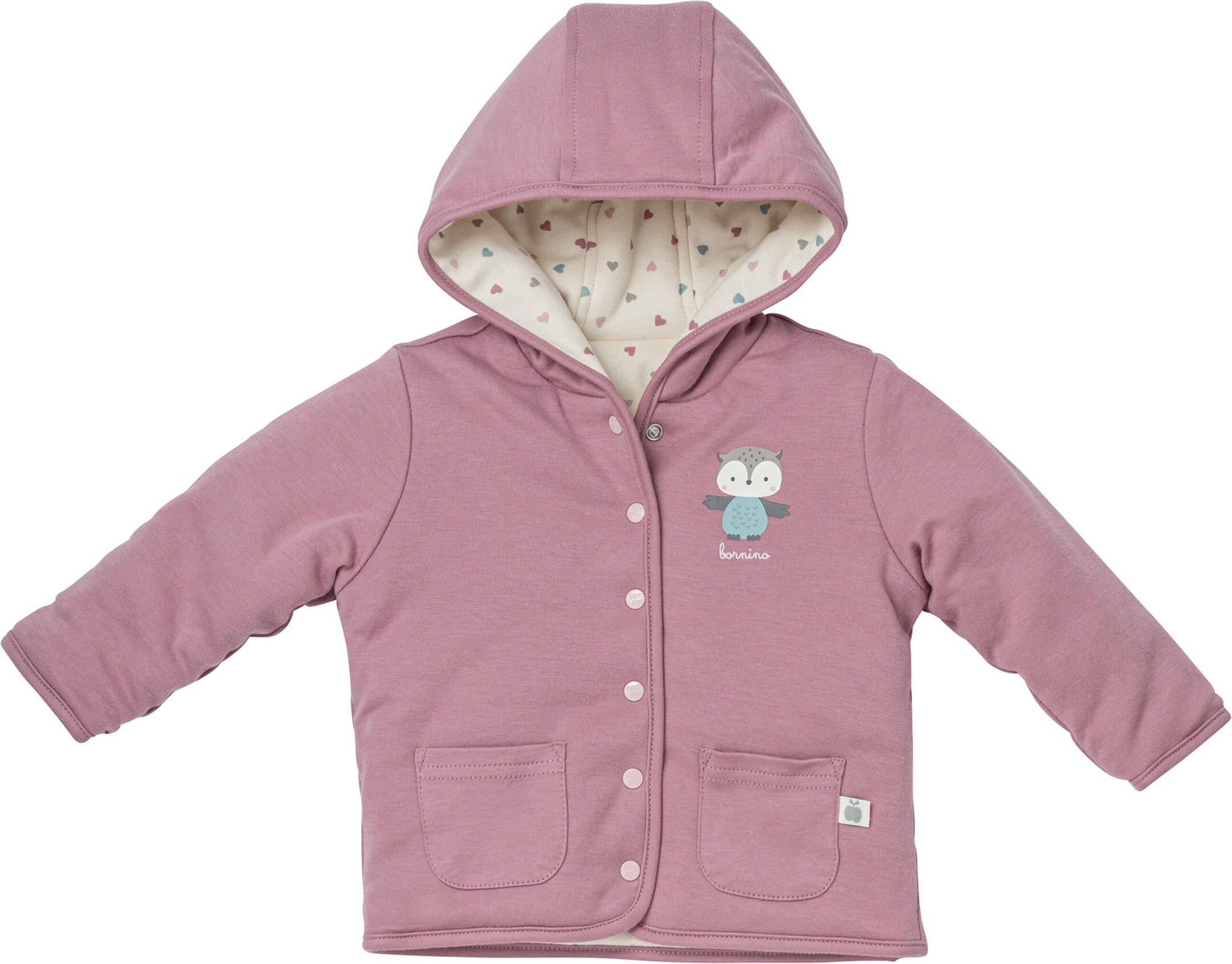 Thumbnail - Bornino Cozy Time Wendejacke Herzen Eule