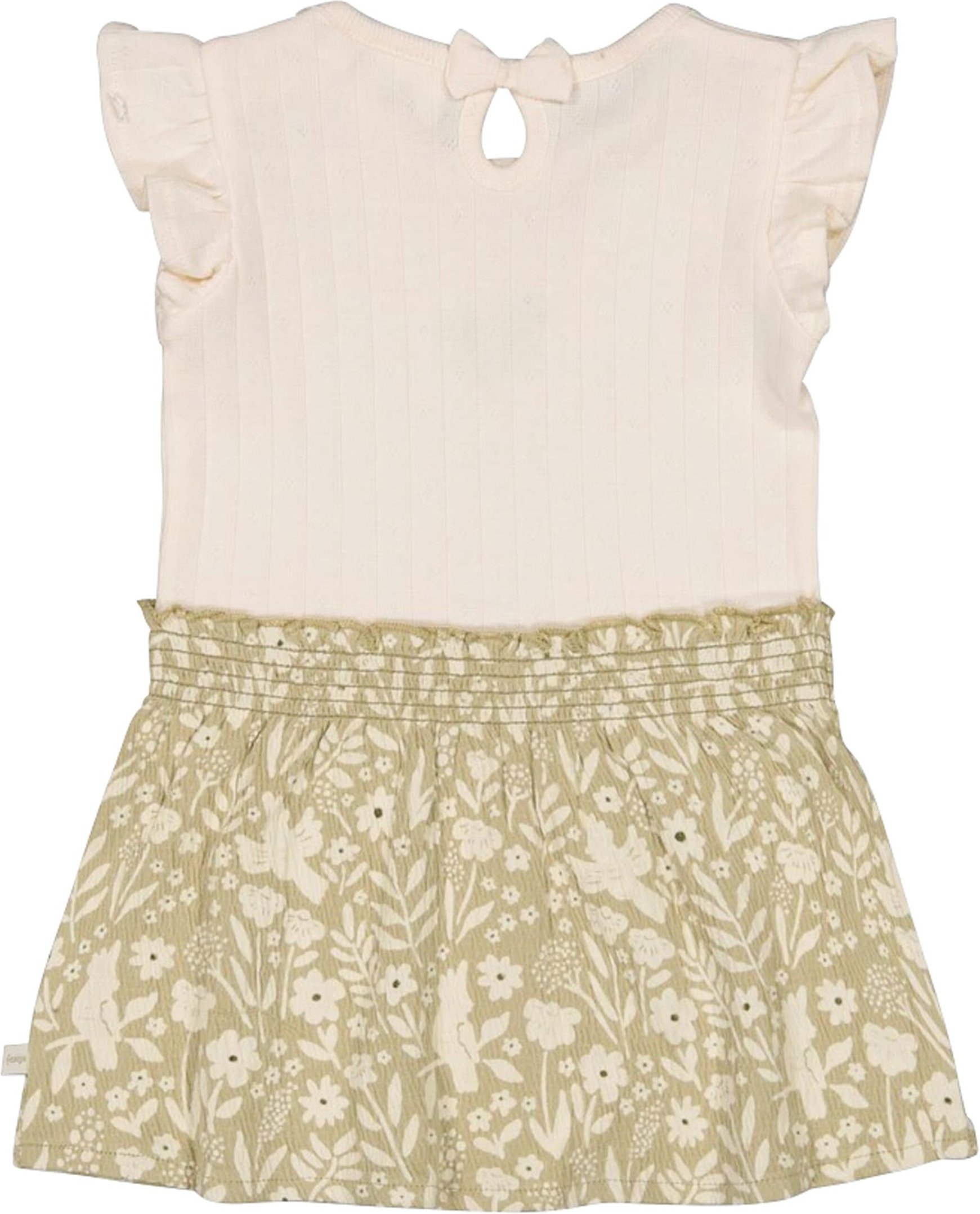 Feetje Krepp-Kleid Flügelarm Blumen