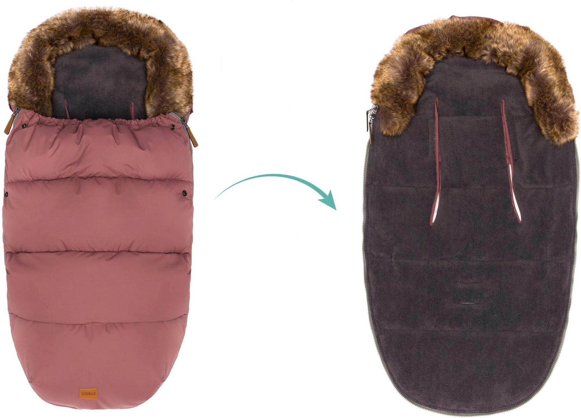 Fillikid Winterfußsack Manaslu rosa