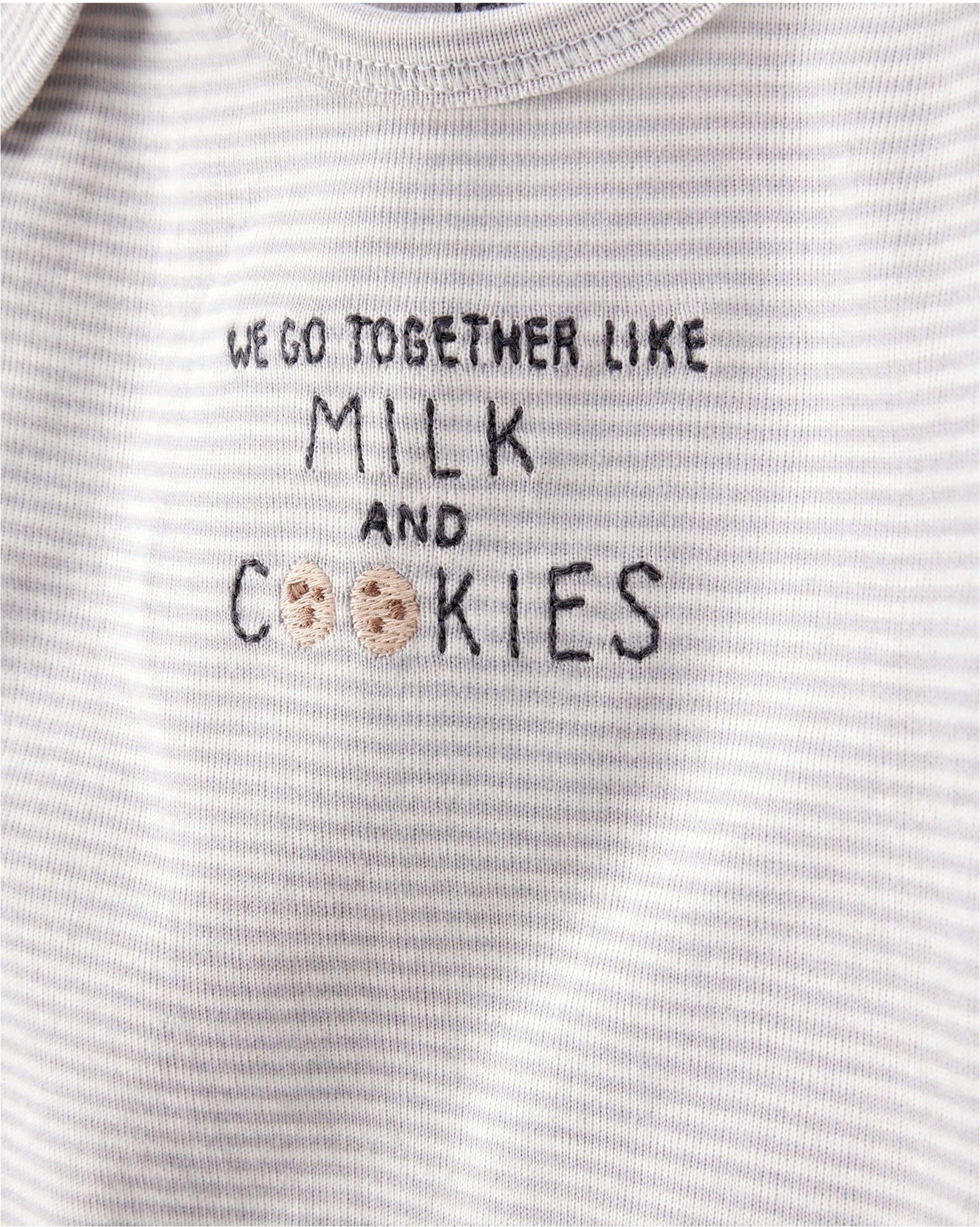 Thumbnail - Carter's 3-tlg. Set 2 Bodys kurzarm und Jogginghose Cookies