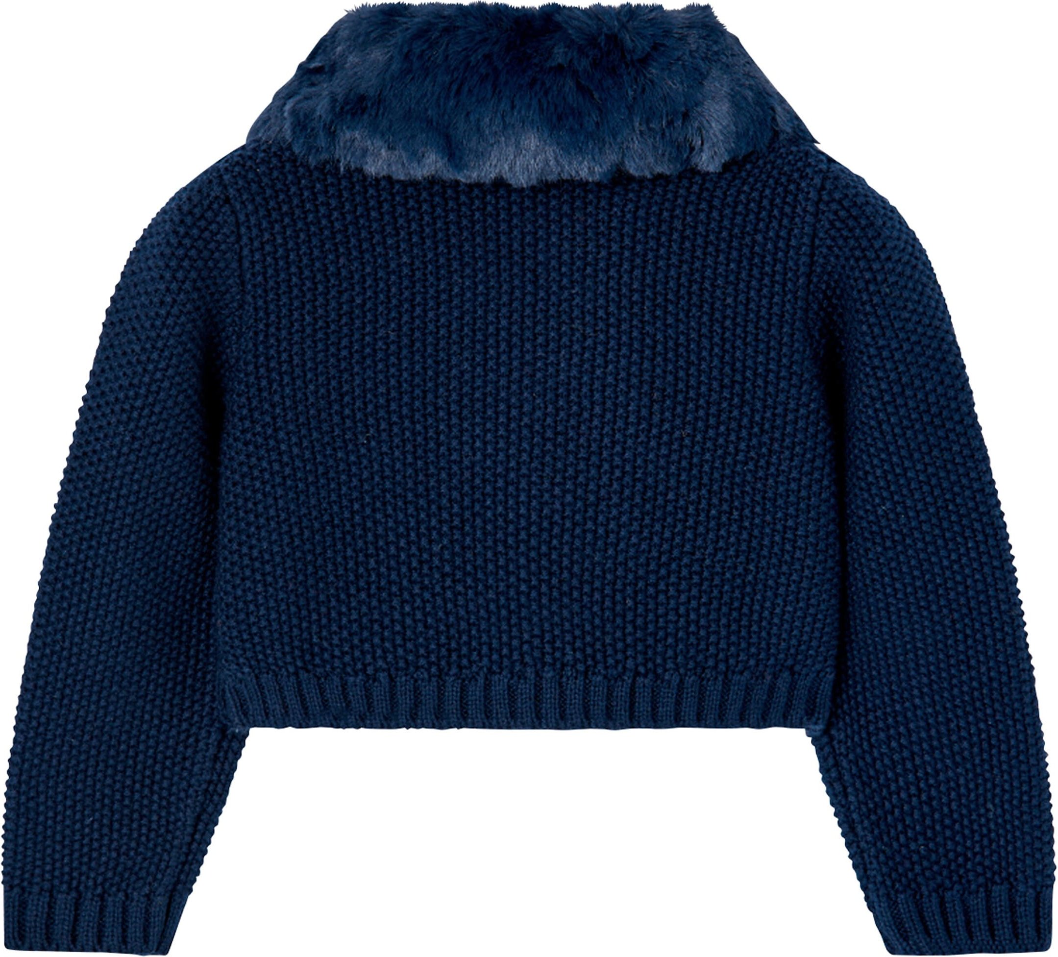 Boboli Strickjacke Plüschkragen