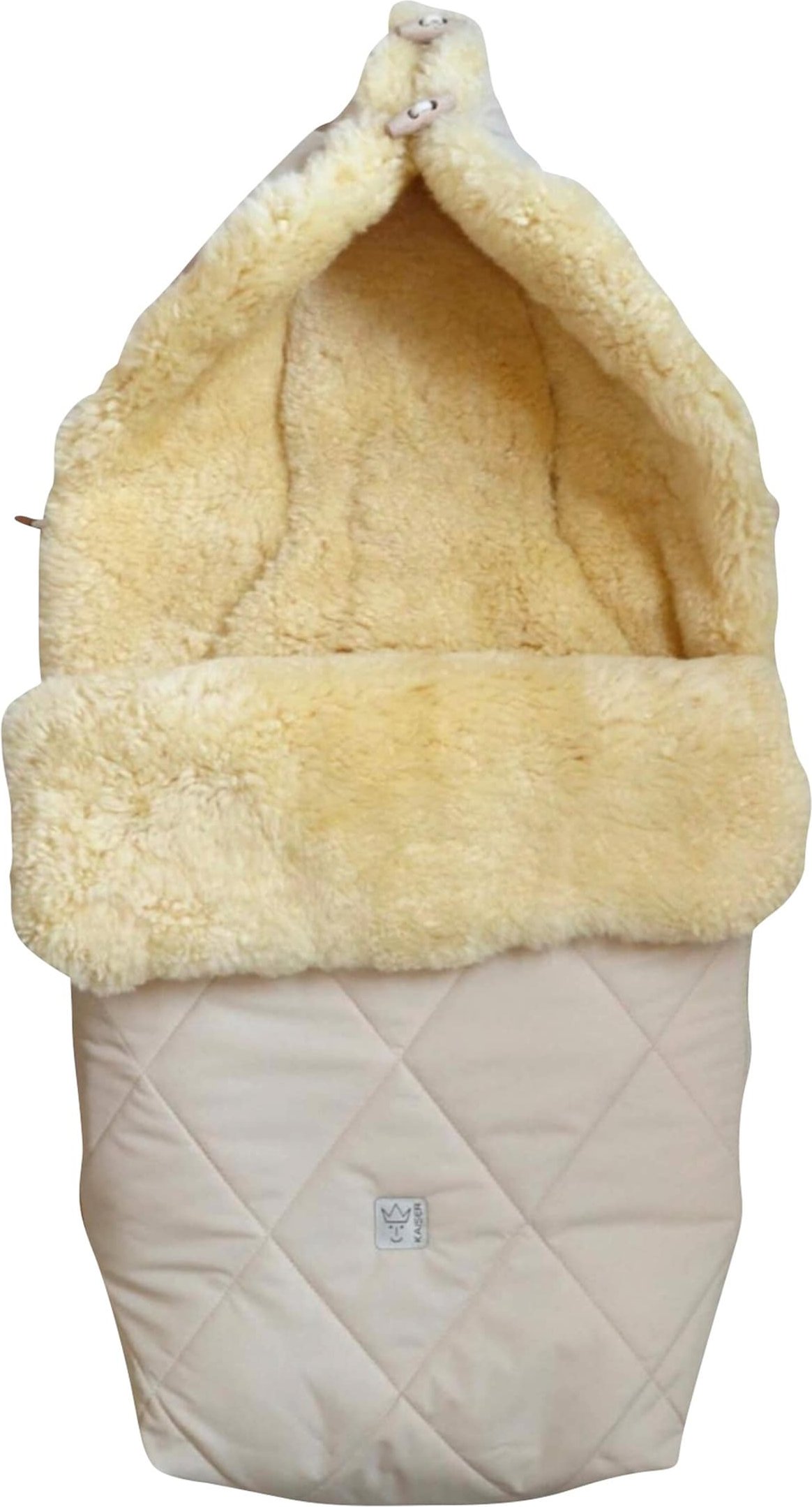 Thumbnail - Kaiser Lammfellfußsack COOSY beige