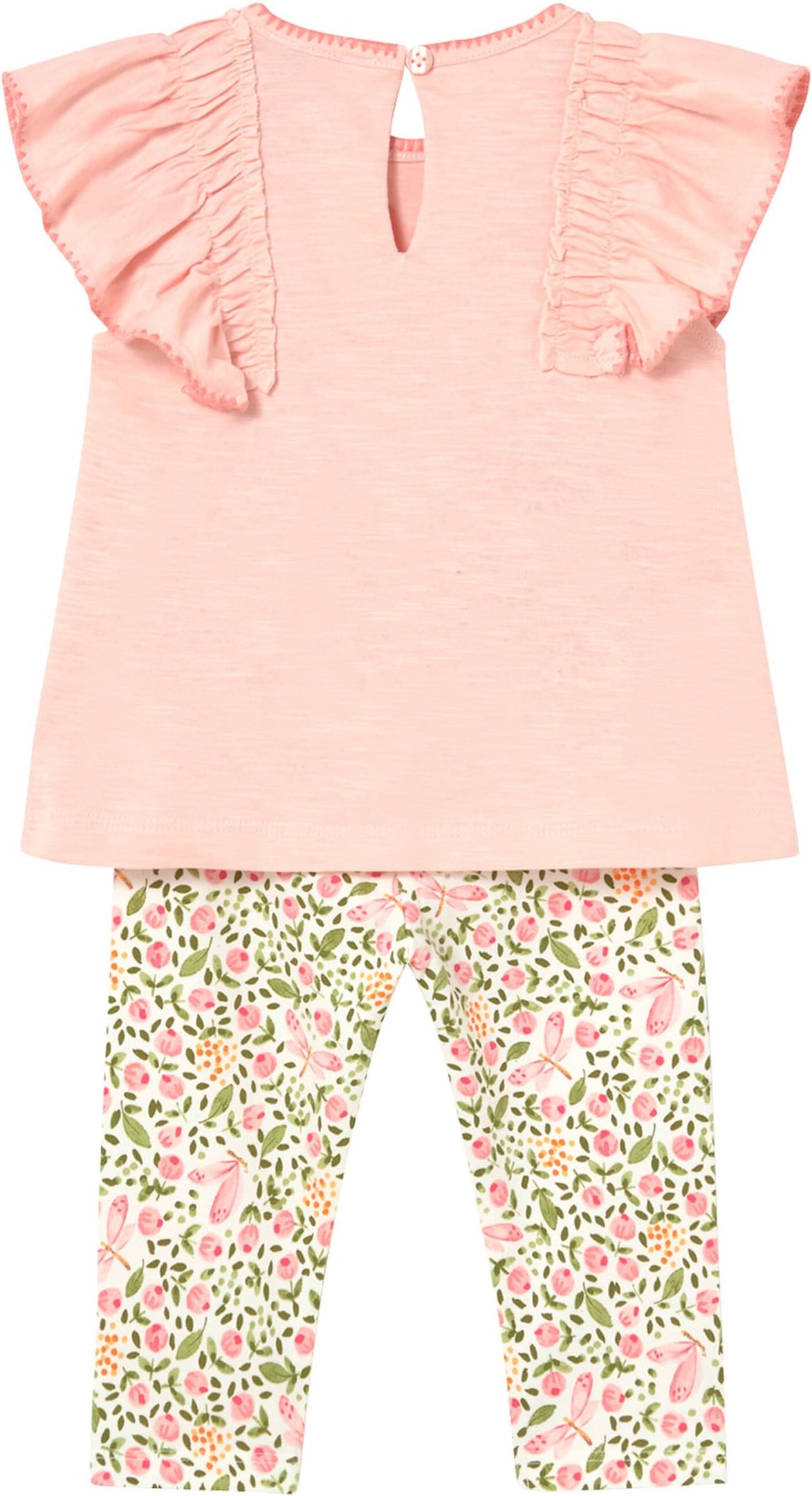 Mayoral Baby 2-tlg. Set T-Shirt Flügelarm und Leggings Blumen