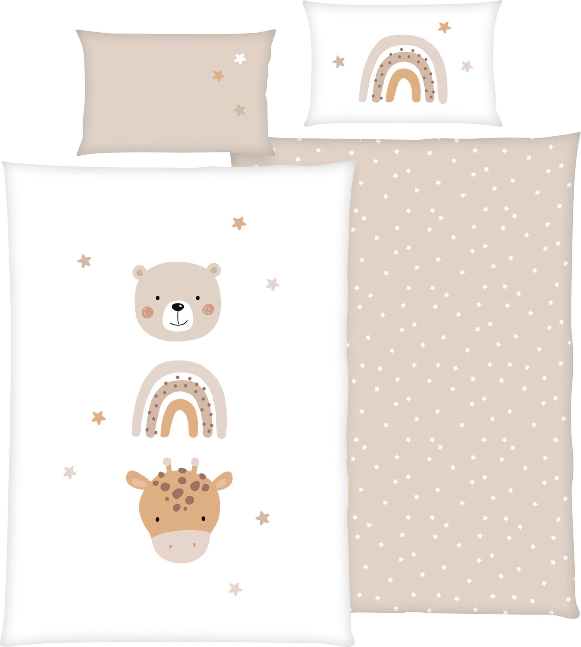 Baby Best Renforcé Wende-Bettwäsche Little friends 40x60 / 100x135 cm